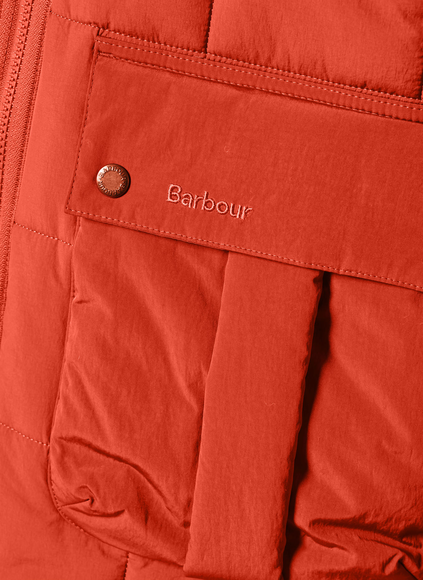 Barbour Steppweste AKELD: DUNKELORANGE