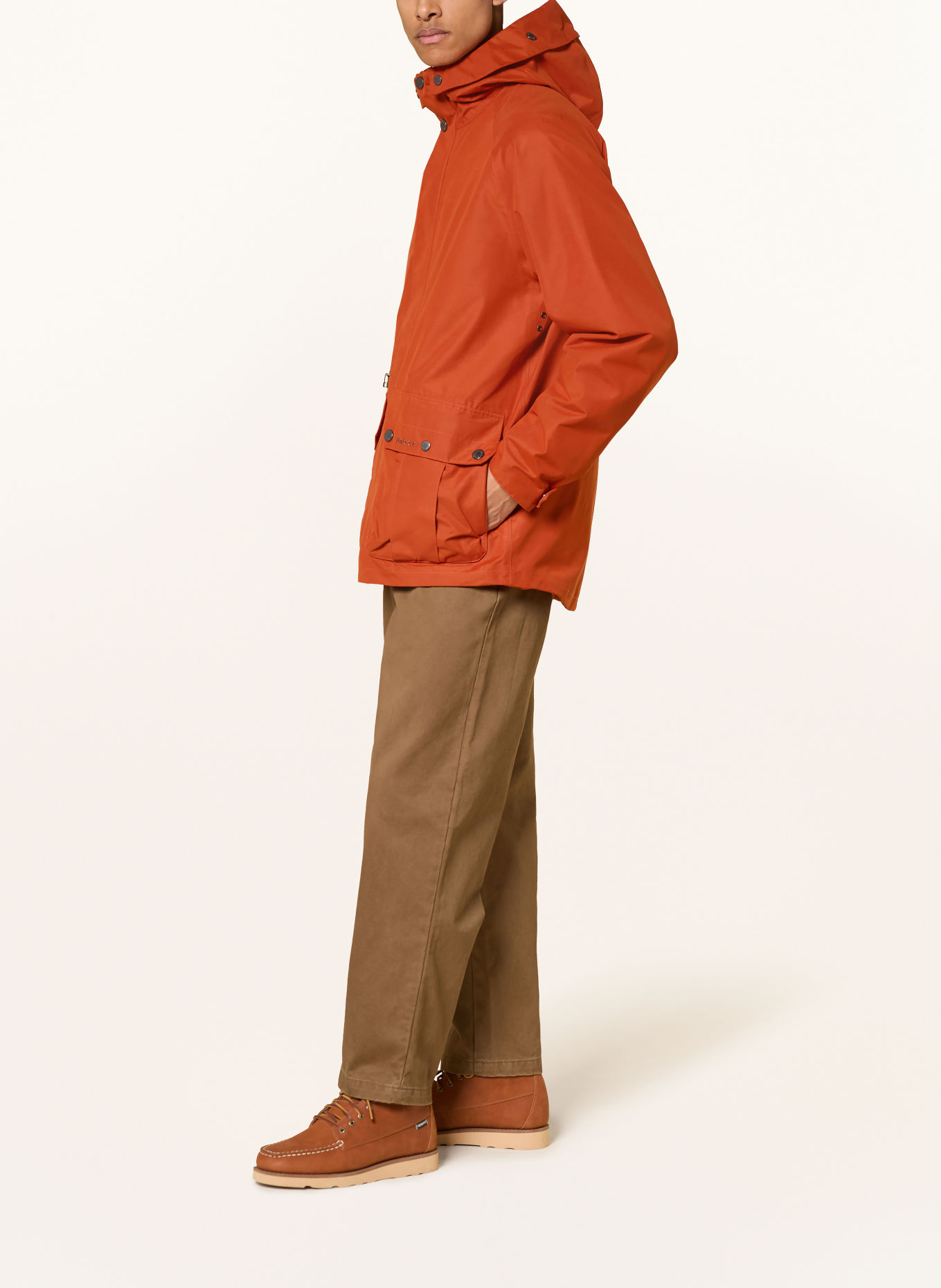Barbour AIKWOOD Field Jacket: DARK ORANGE