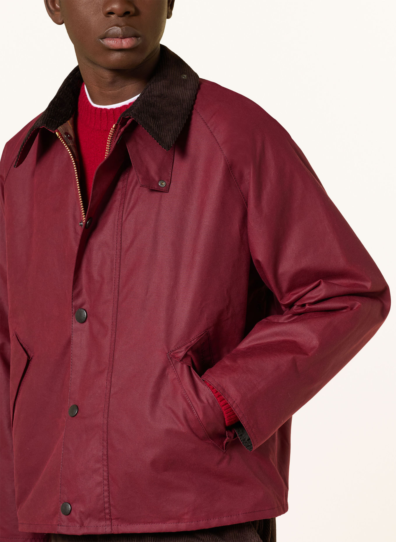 Barbour Jacke: DUNKELROT / DUNKELBRAUN