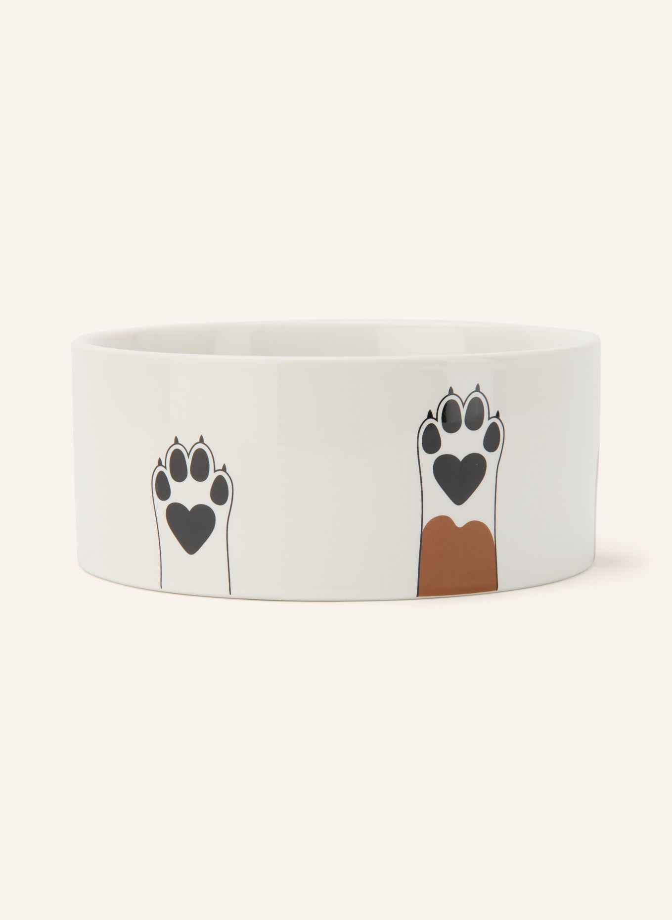 fluid MARKET Schale DOG PAWS: CREME / ORANGE / SCHWARZ