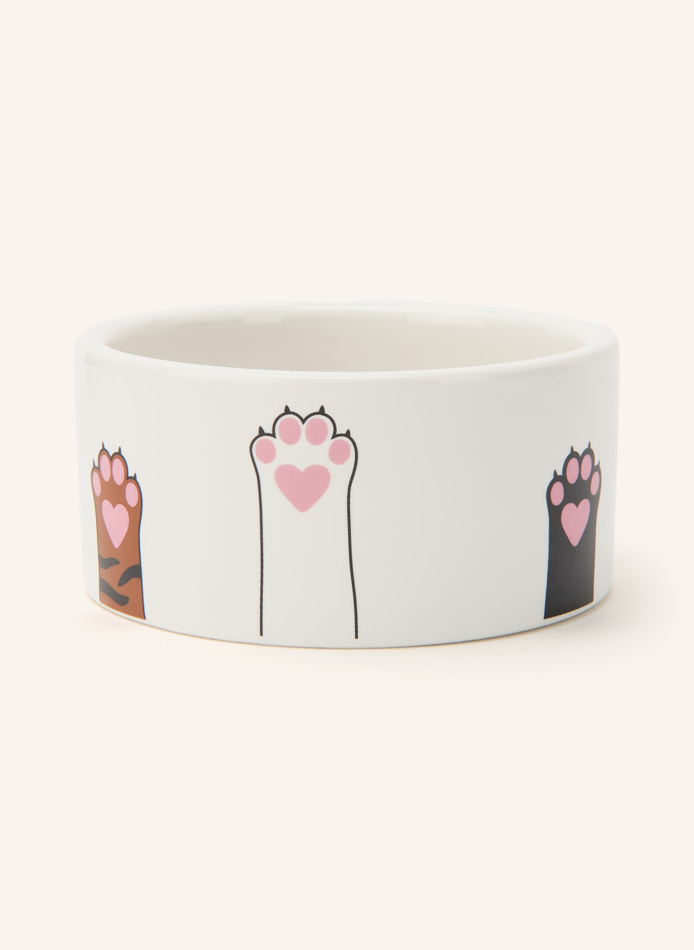 fluid MARKET Schale CAT PAWS: CREME / BRAUN / ROSA