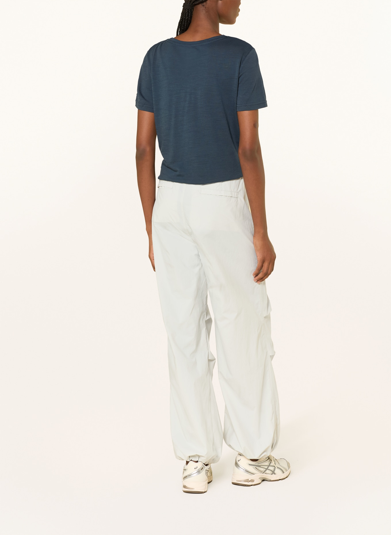 super.natural Funktionsshirt SEA HORSE mit Merinowolle: DUNKELBLAU / WEISS