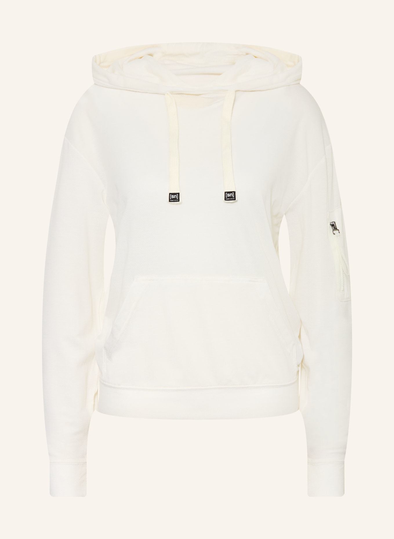 super.natural Hoodie AIR met merinowol: WIT