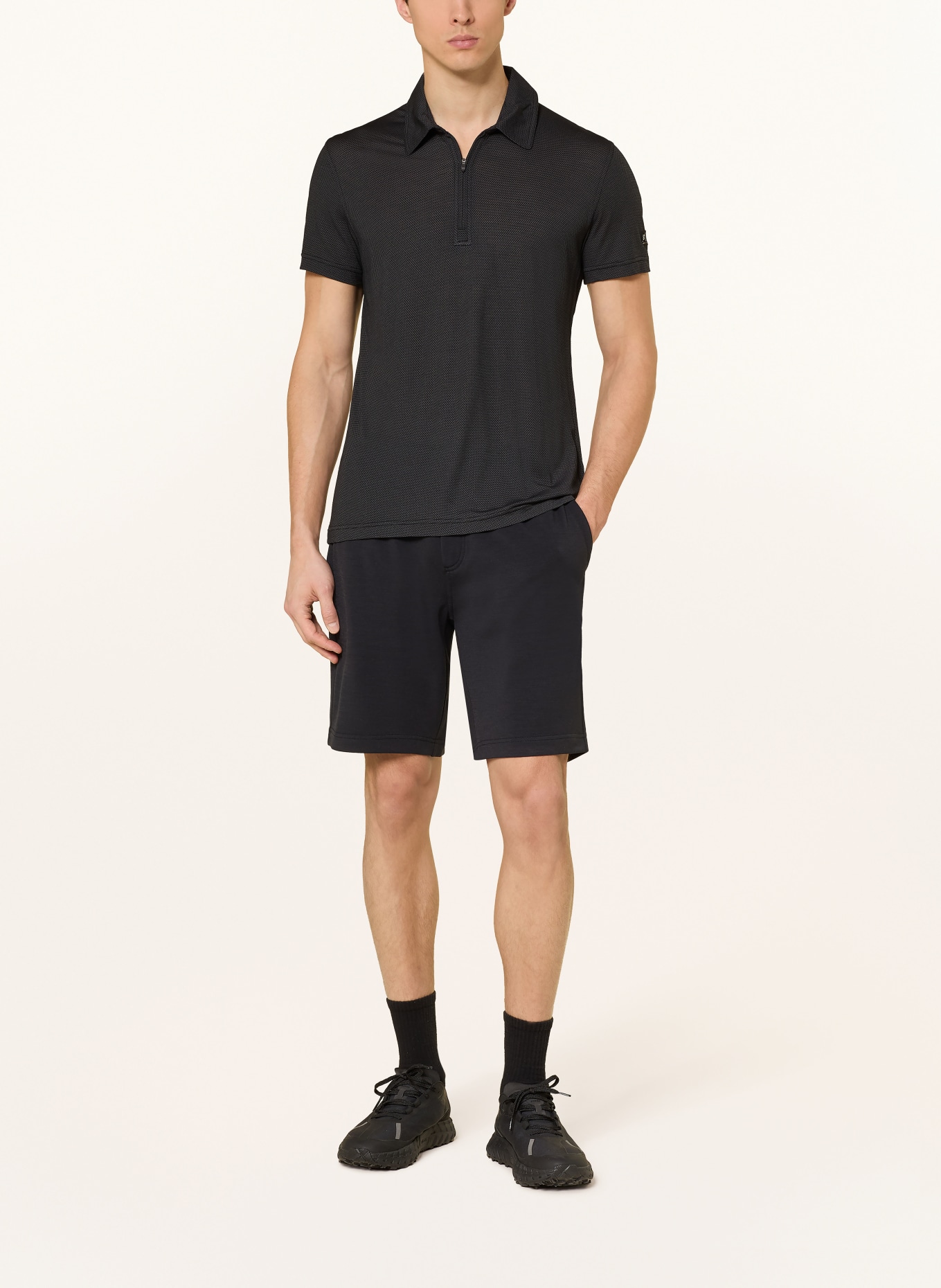 super.natural Koszulka polo LIGHT AIR: CZARNY