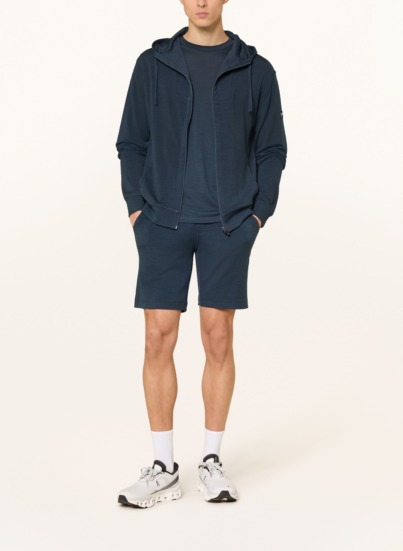 super.natural Sweatjacke EVERYDAY mit Merinowolle: DUNKELBLAU