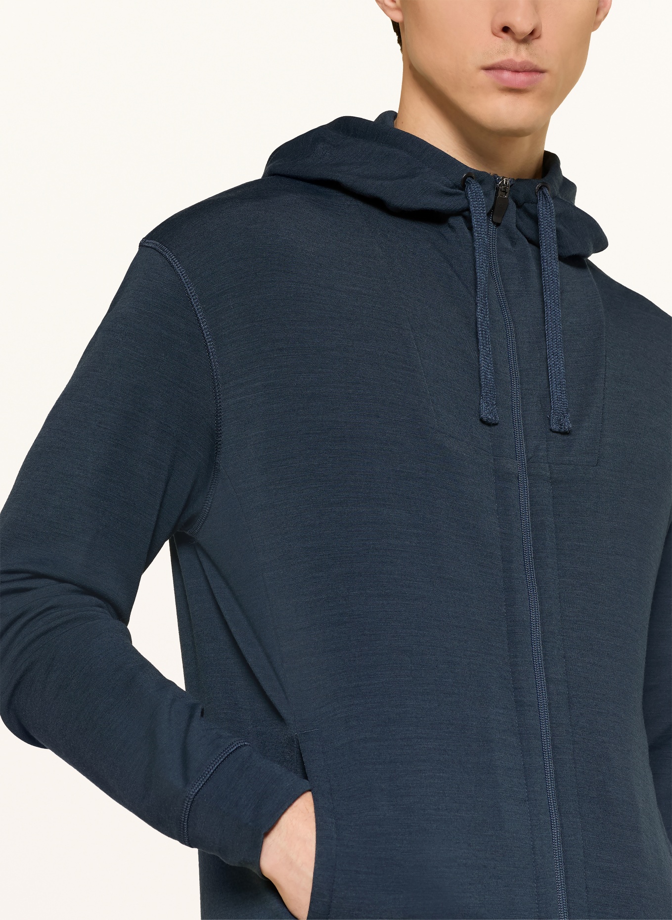 super.natural Sweatjacke EVERYDAY mit Merinowolle: DUNKELBLAU