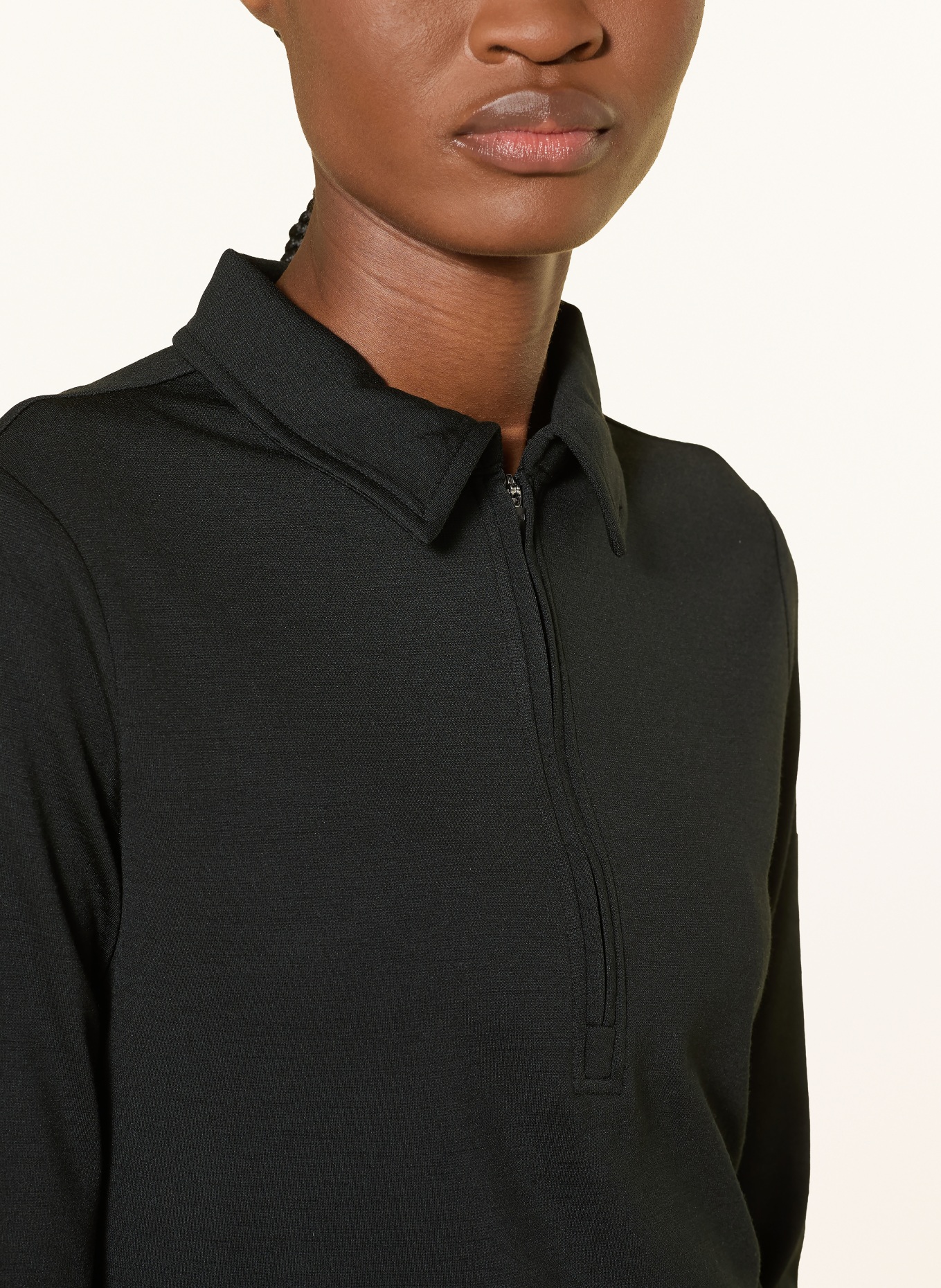 super.natural Funktions-Poloshirt LUX mit Merinowolle: SCHWARZ