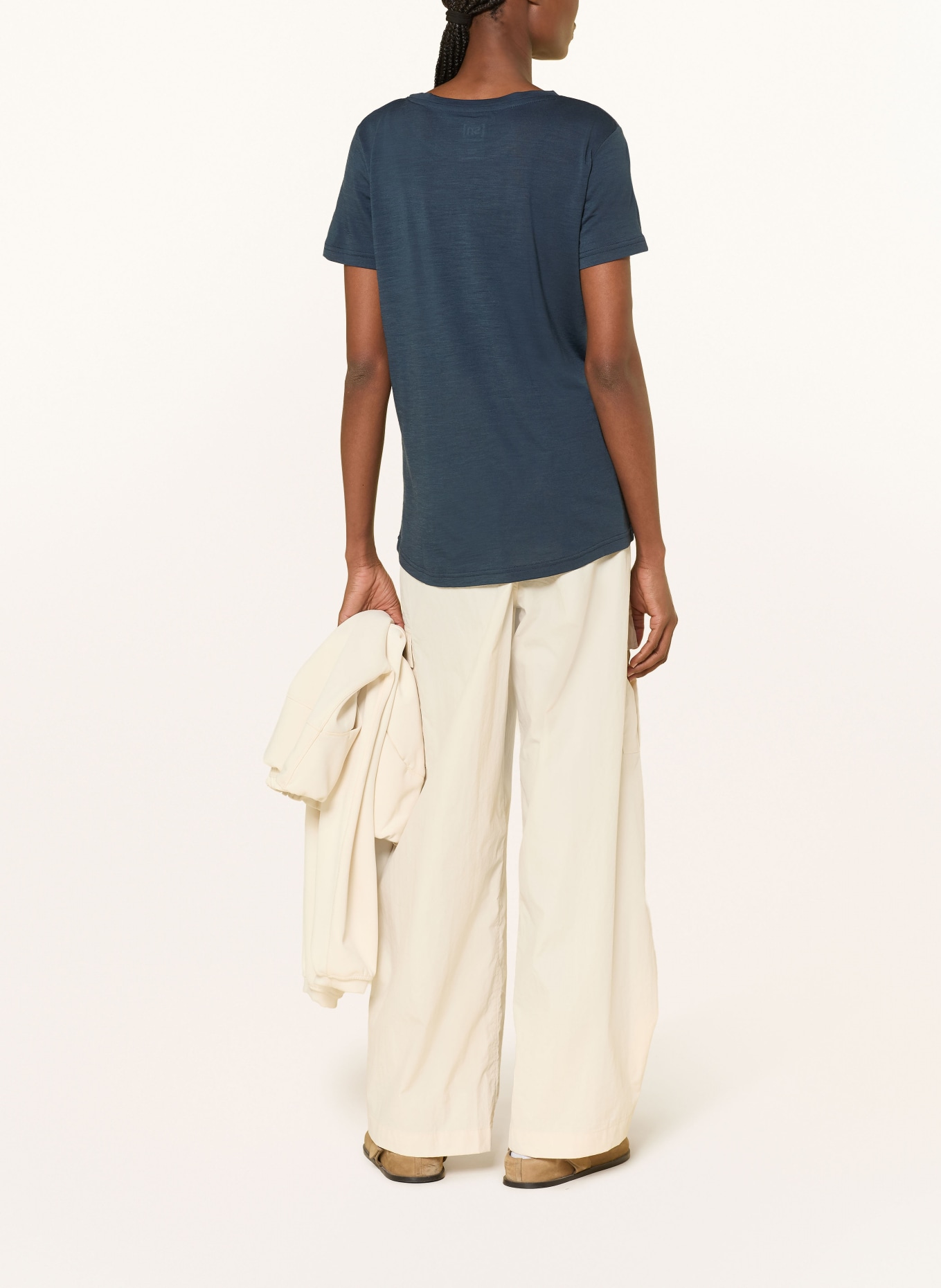 super.natural Funktionsshirt JONNY mit Merinowolle: DUNKELBLAU / ROT / WEISS