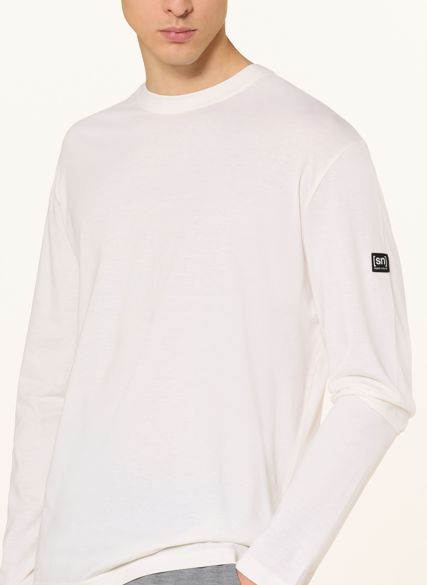 super.natural CASUAL Performance Shirt with Merino Wool: CREAM
