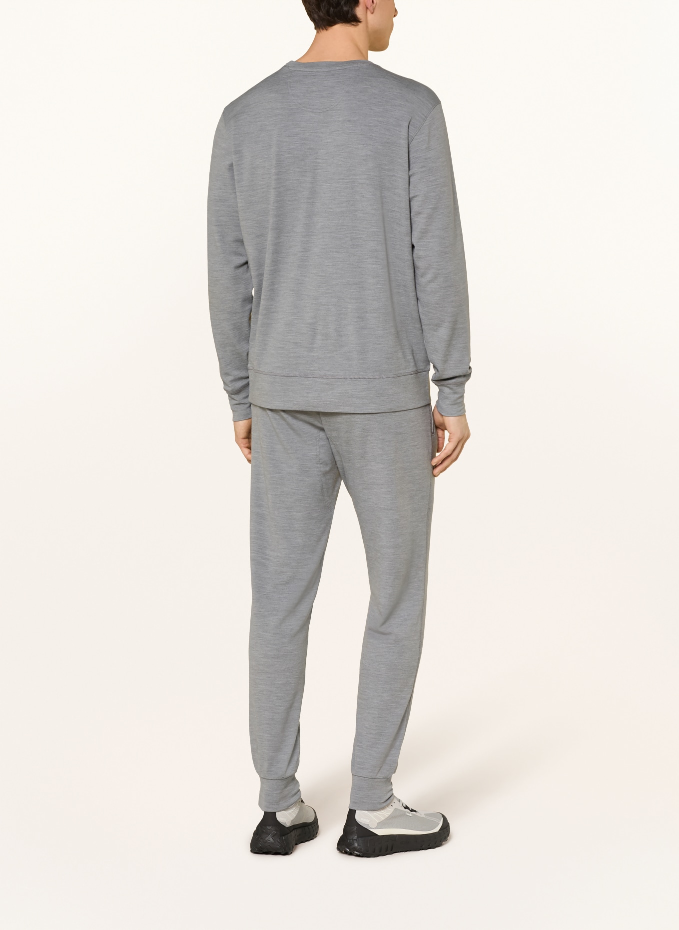 super.natural Bluza SAILOR z wełną merynosową: SZARY / CZERWONY / CZARNY