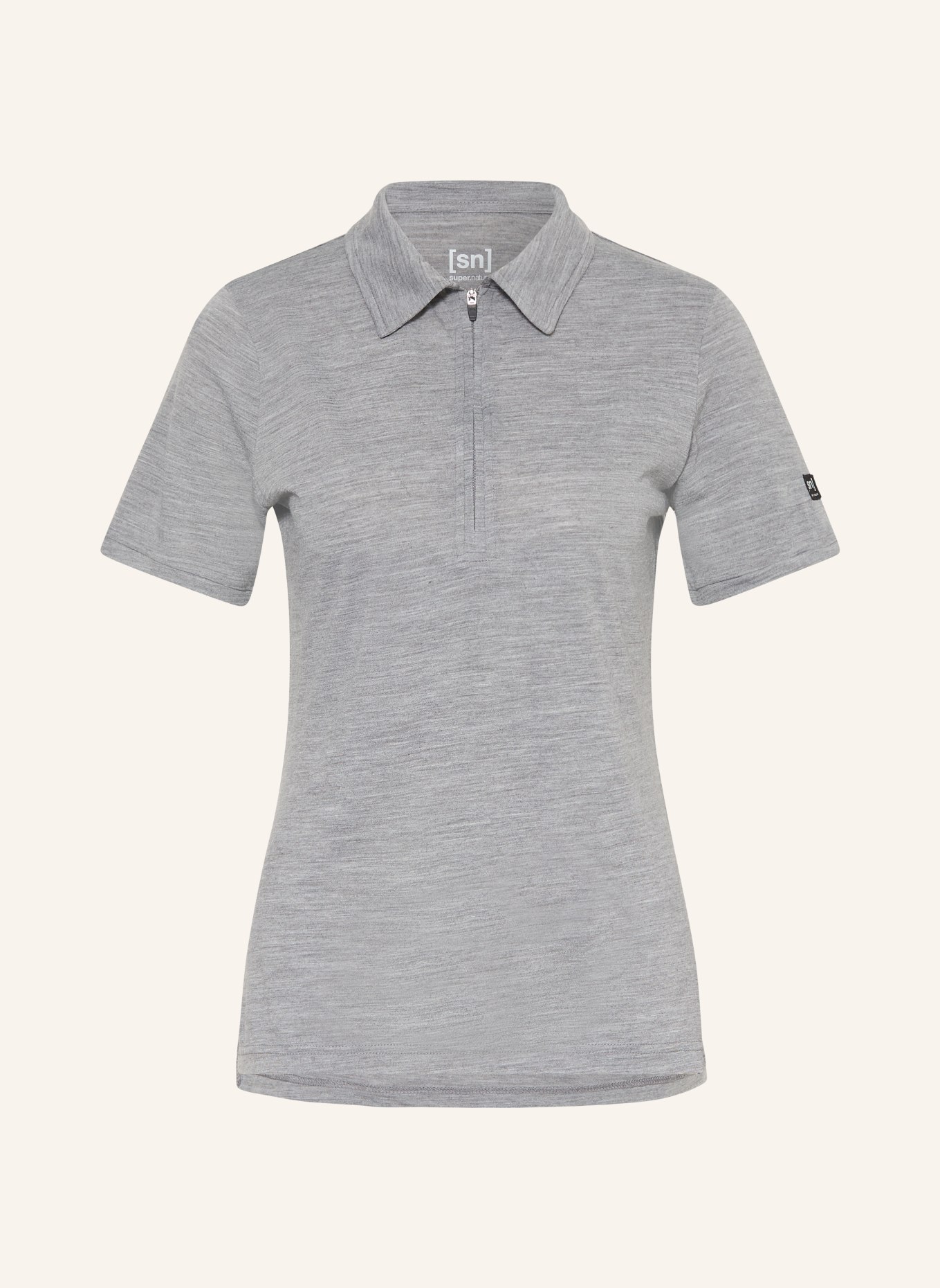 super.natural Funktions-Poloshirt mit Merinowolle: GRAU