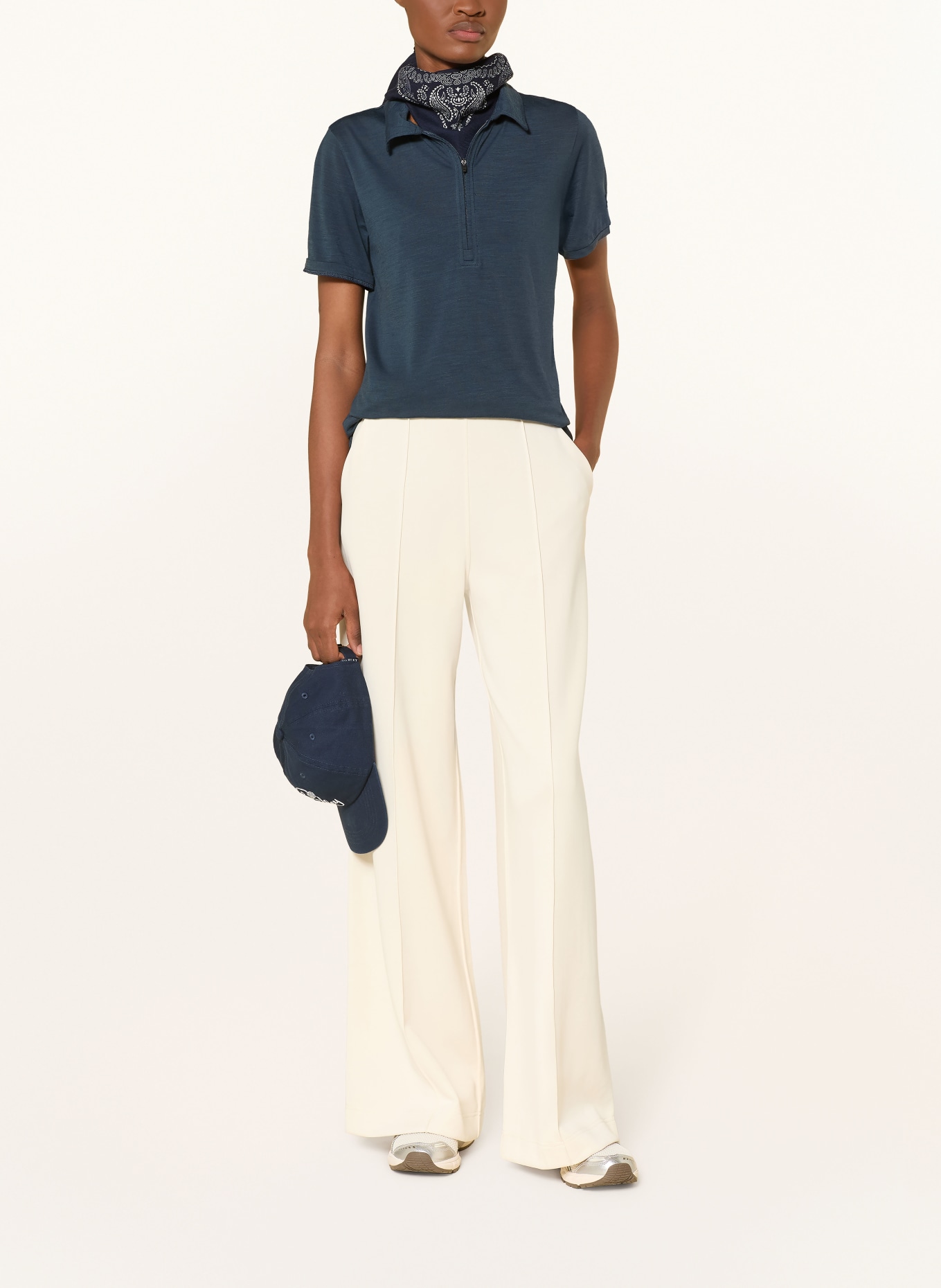 super.natural Funktions-Poloshirt mit Merinowolle: DUNKELBLAU