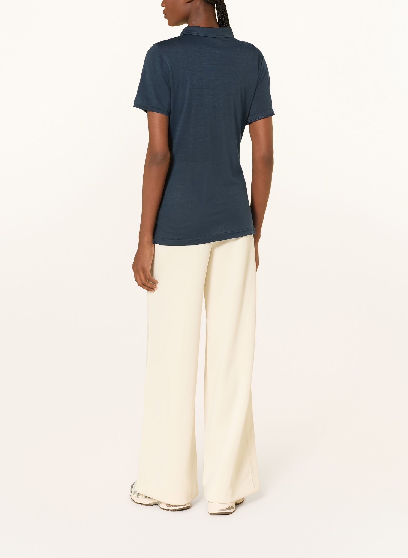 super.natural Funktions-Poloshirt mit Merinowolle: DUNKELBLAU