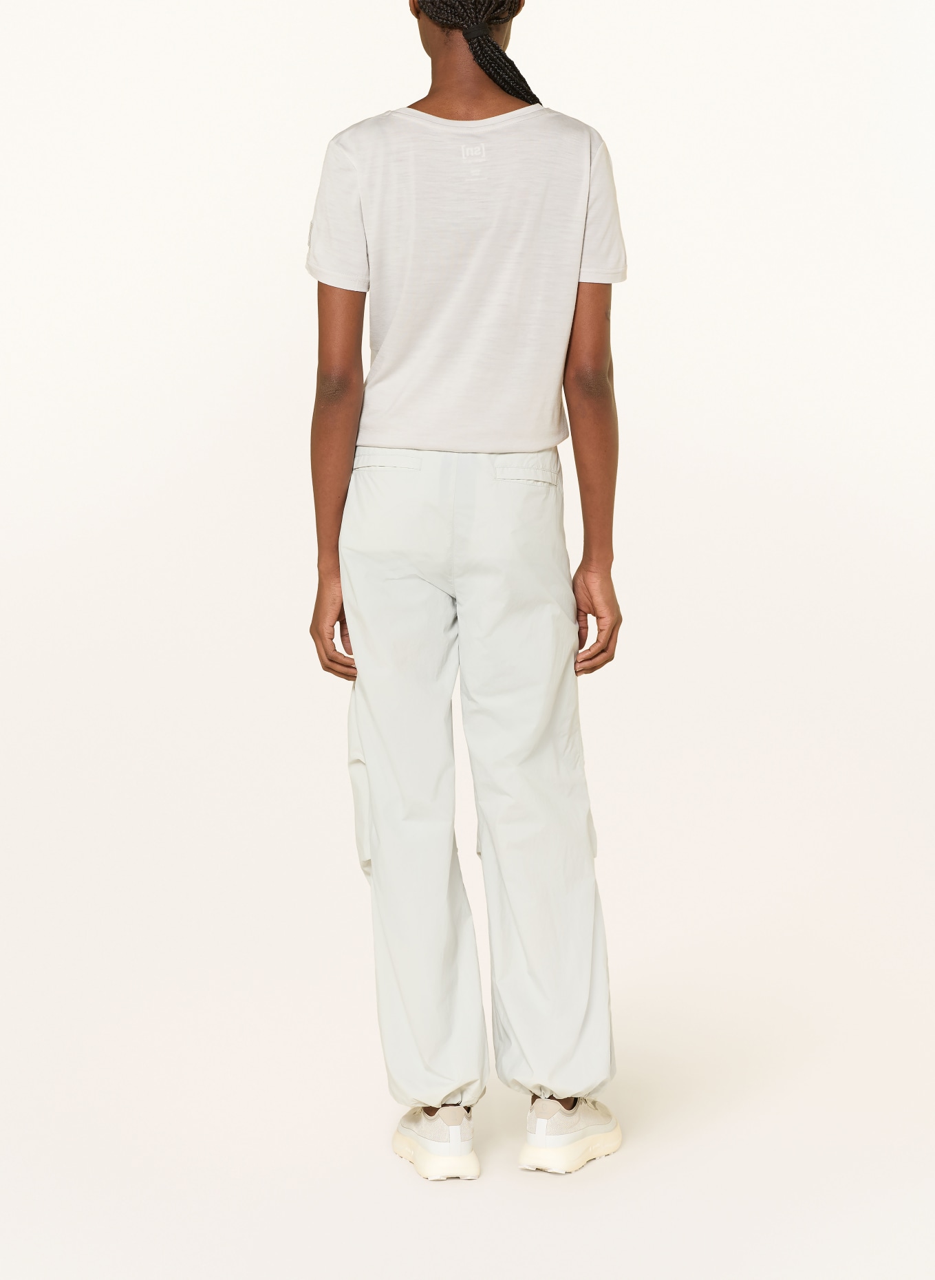 super.natural Funktionsshirt ORCHID mit Merinowolle: WEISS / BEIGE / GRAU