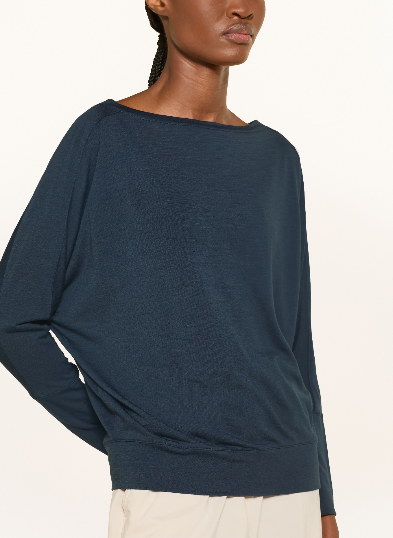 super.natural Funktionsshirt KULA mit Merinowolle: DUNKELBLAU