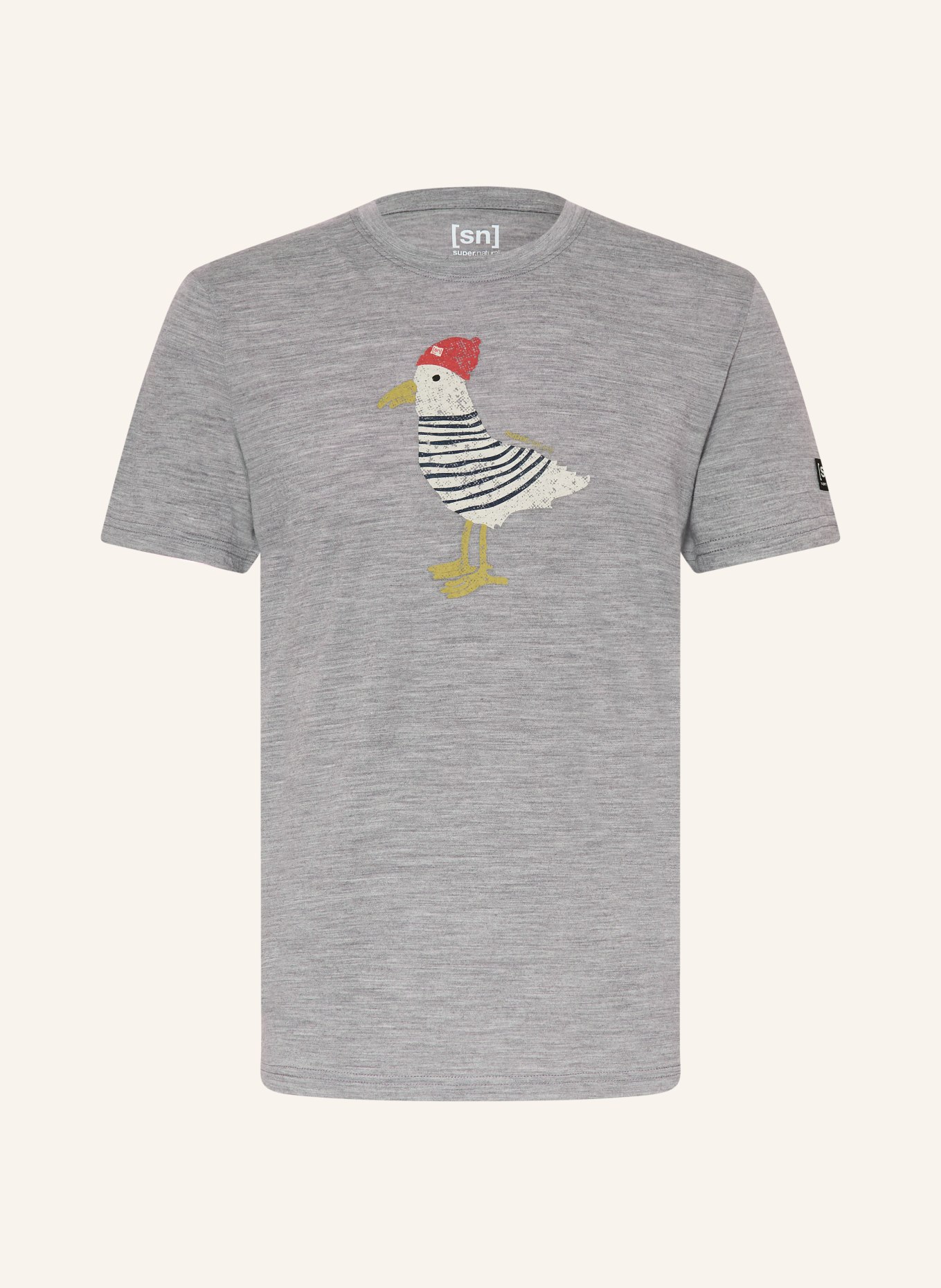 super.natural Funktionsshirt JOHNNY mit Merinowolle: GRAU