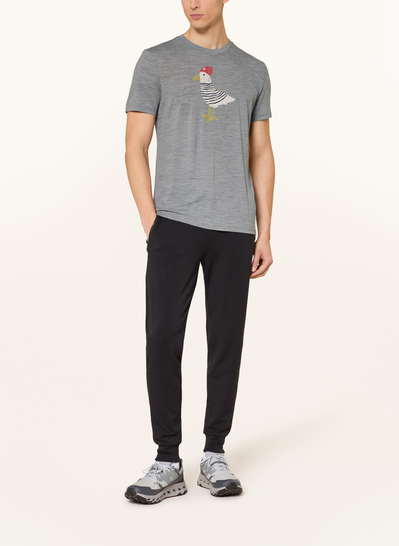 super.natural Funktionsshirt JOHNNY mit Merinowolle: GRAU