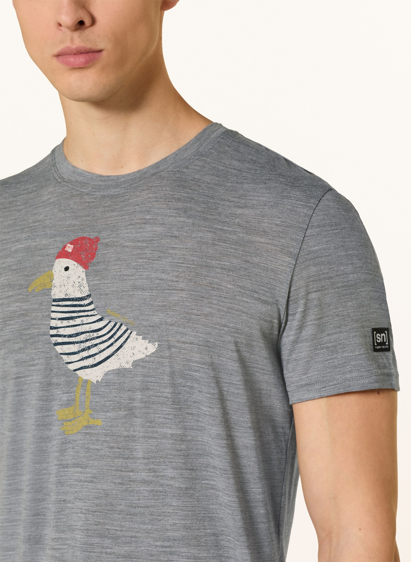 super.natural Funktionsshirt JOHNNY mit Merinowolle: GRAU