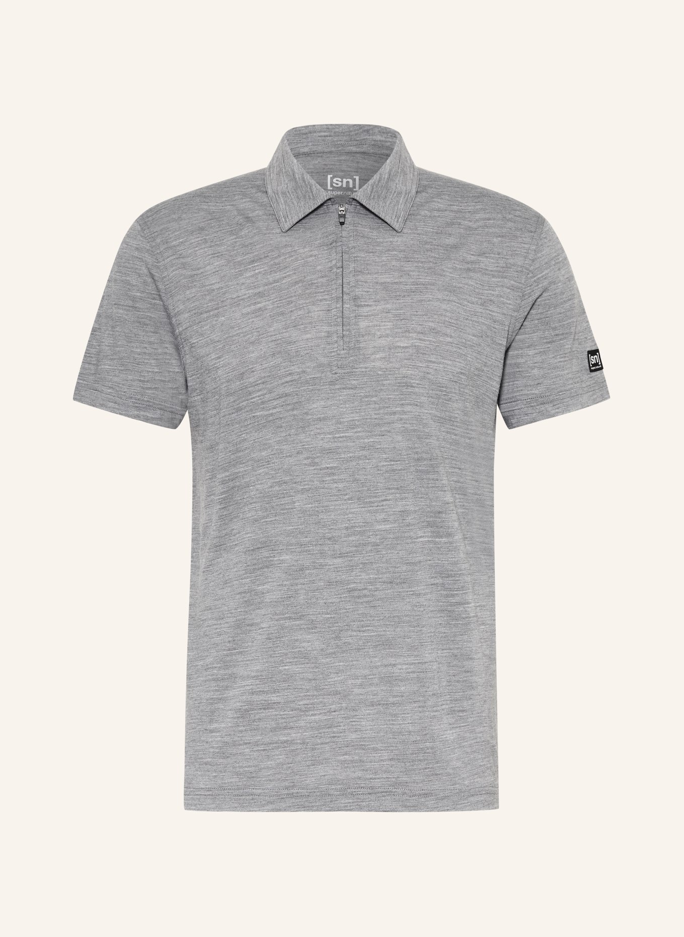 super.natural Funktions-Poloshirt mit Merinowolle: GRAU