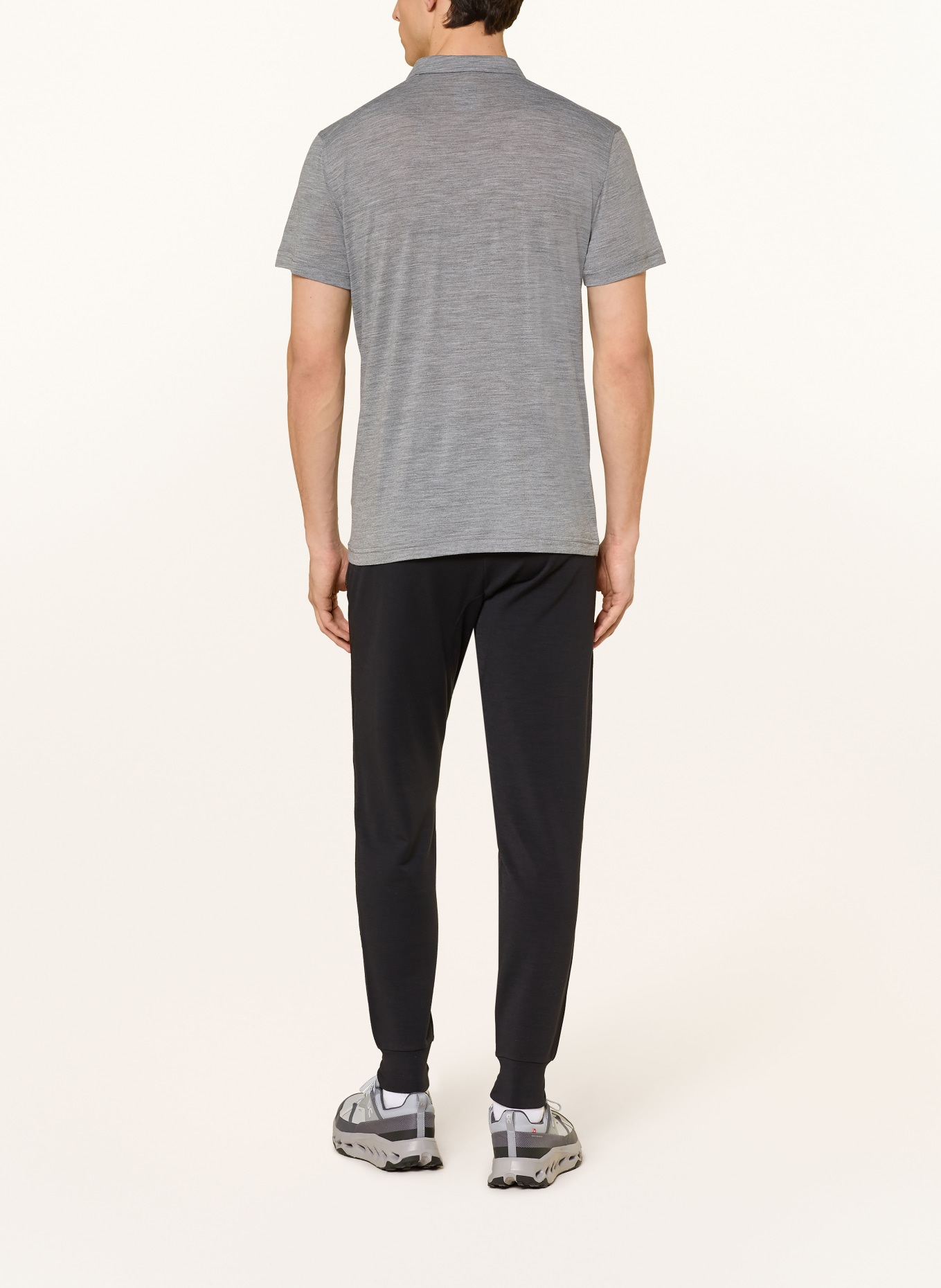 super.natural Funktions-Poloshirt mit Merinowolle: GRAU