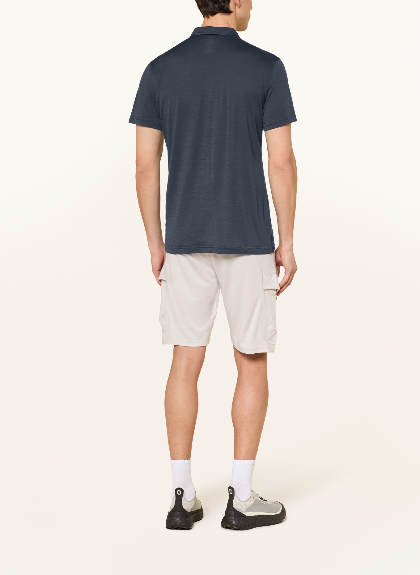 super.natural Funktions-Poloshirt mit Merinowolle: DUNKELBLAU