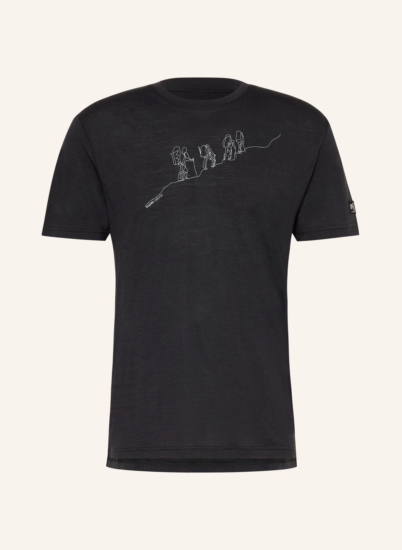 super.natural Funktionsshirt HIKING mit Merinowolle: SCHWARZ