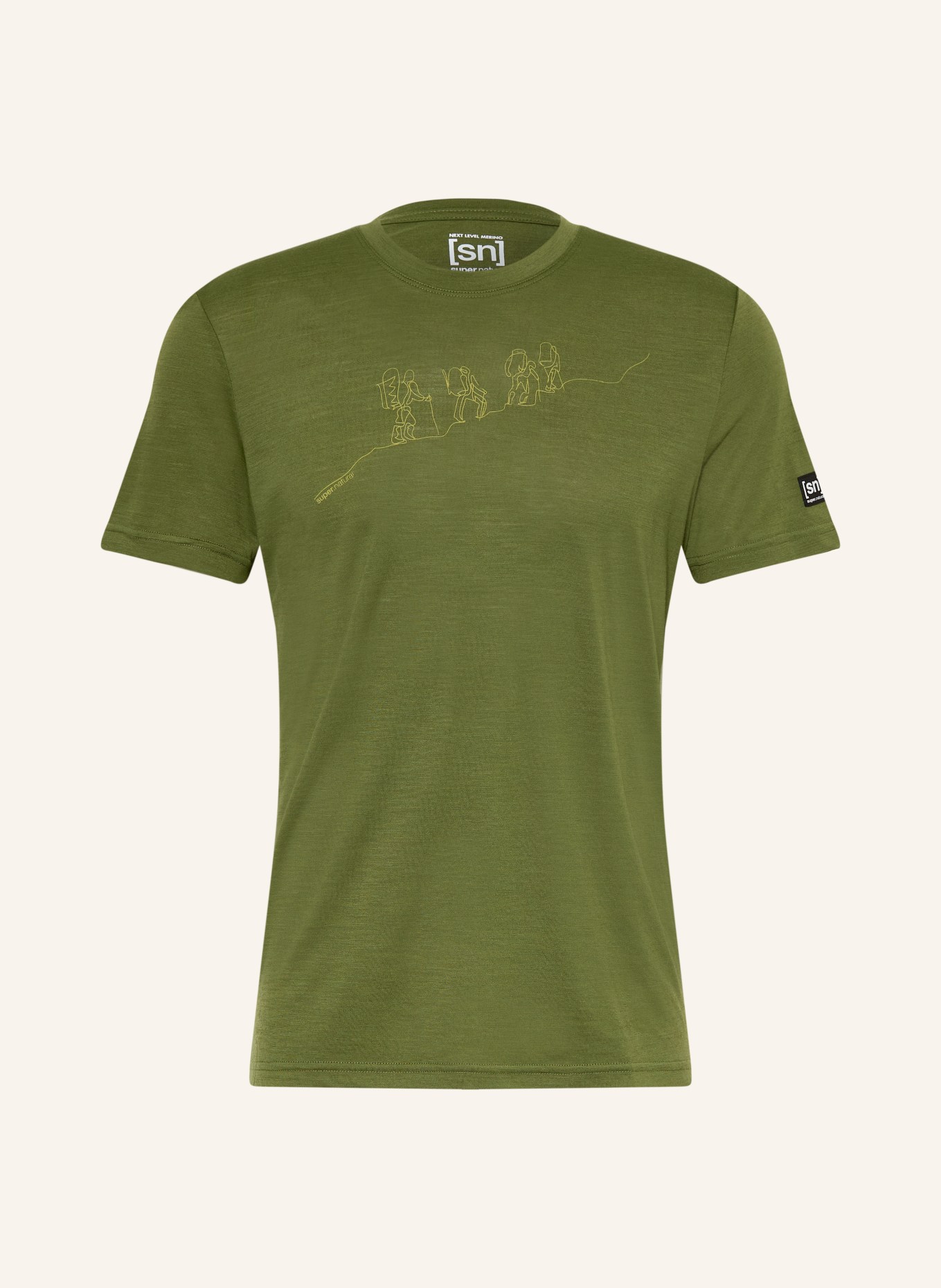 super.natural Funktionsshirt HIKING mit Merinowolle: OLIV