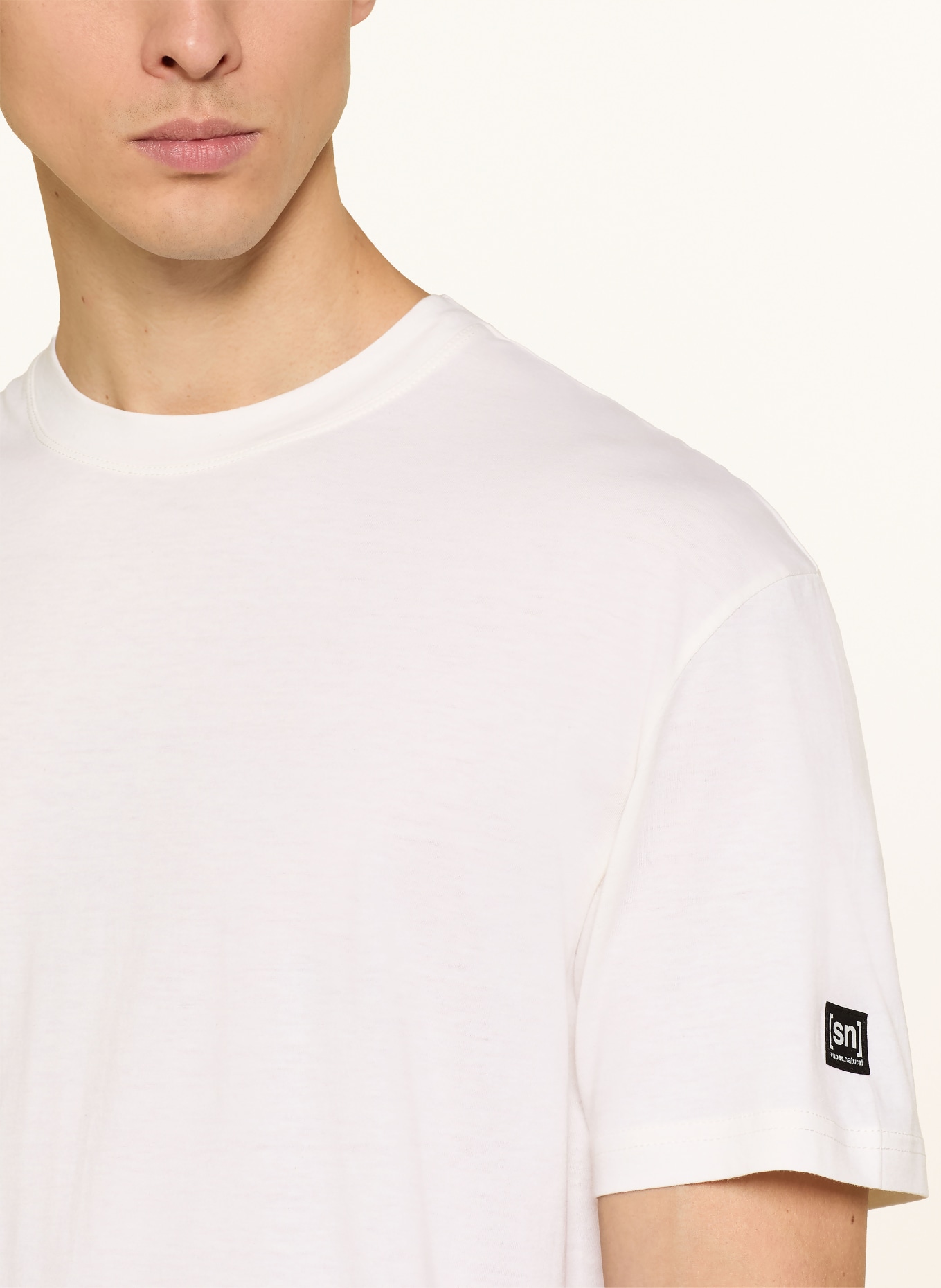 super.natural CASUAL BIO Performance Shirt with Merino Wool: ECRU