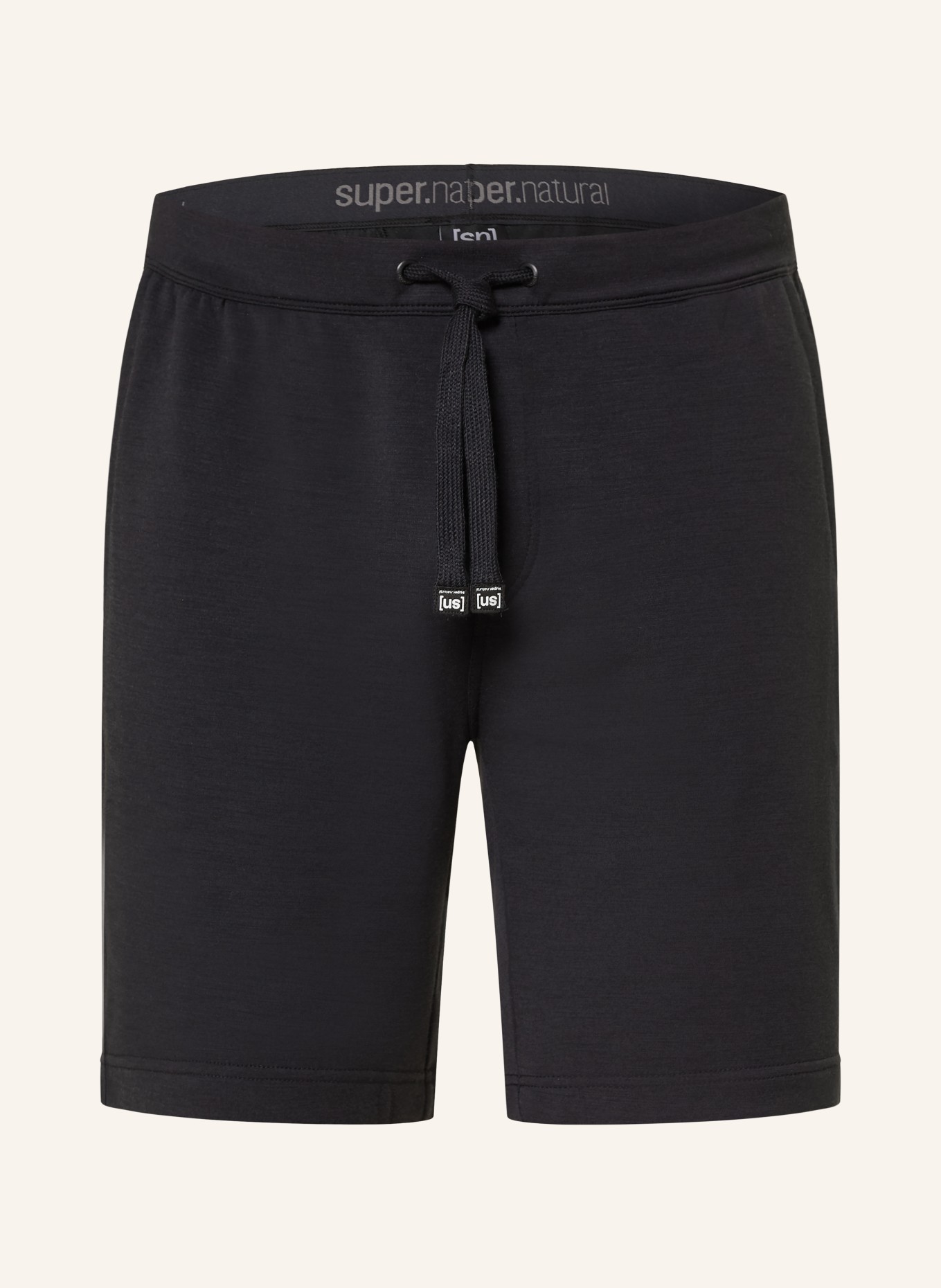 super.natural Sweatshorts SOLUTION mit Merinowolle: SCHWARZ