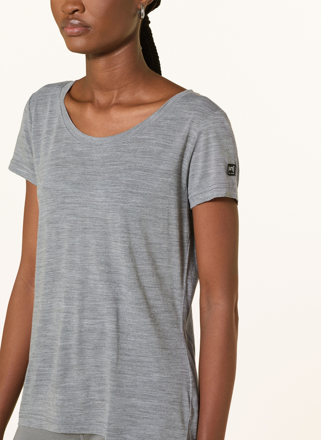 super.natural Functioneel shirt MIDSUMMER met merinowol: GRIJS