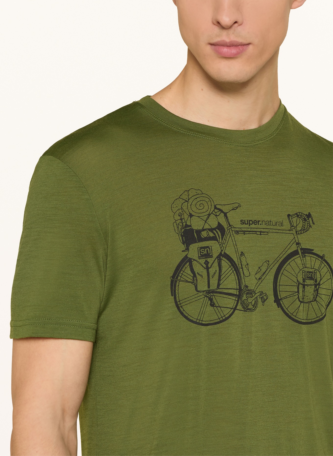 super.natural Funktionsshirt WONDER WHEEL: OLIV