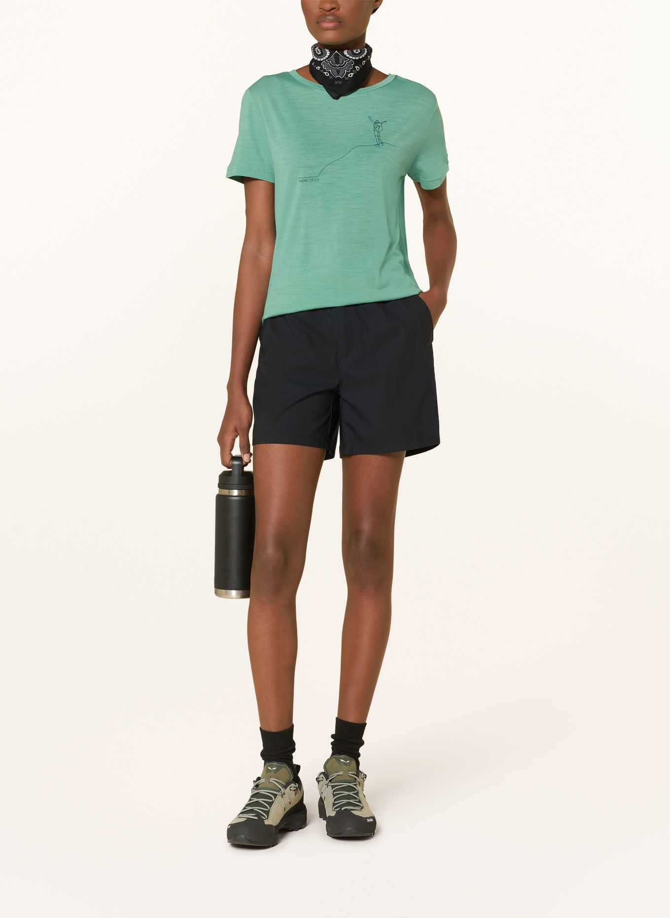 super.natural Funktionsshirt BERGGLÜCK mit Merinowolle: MINT