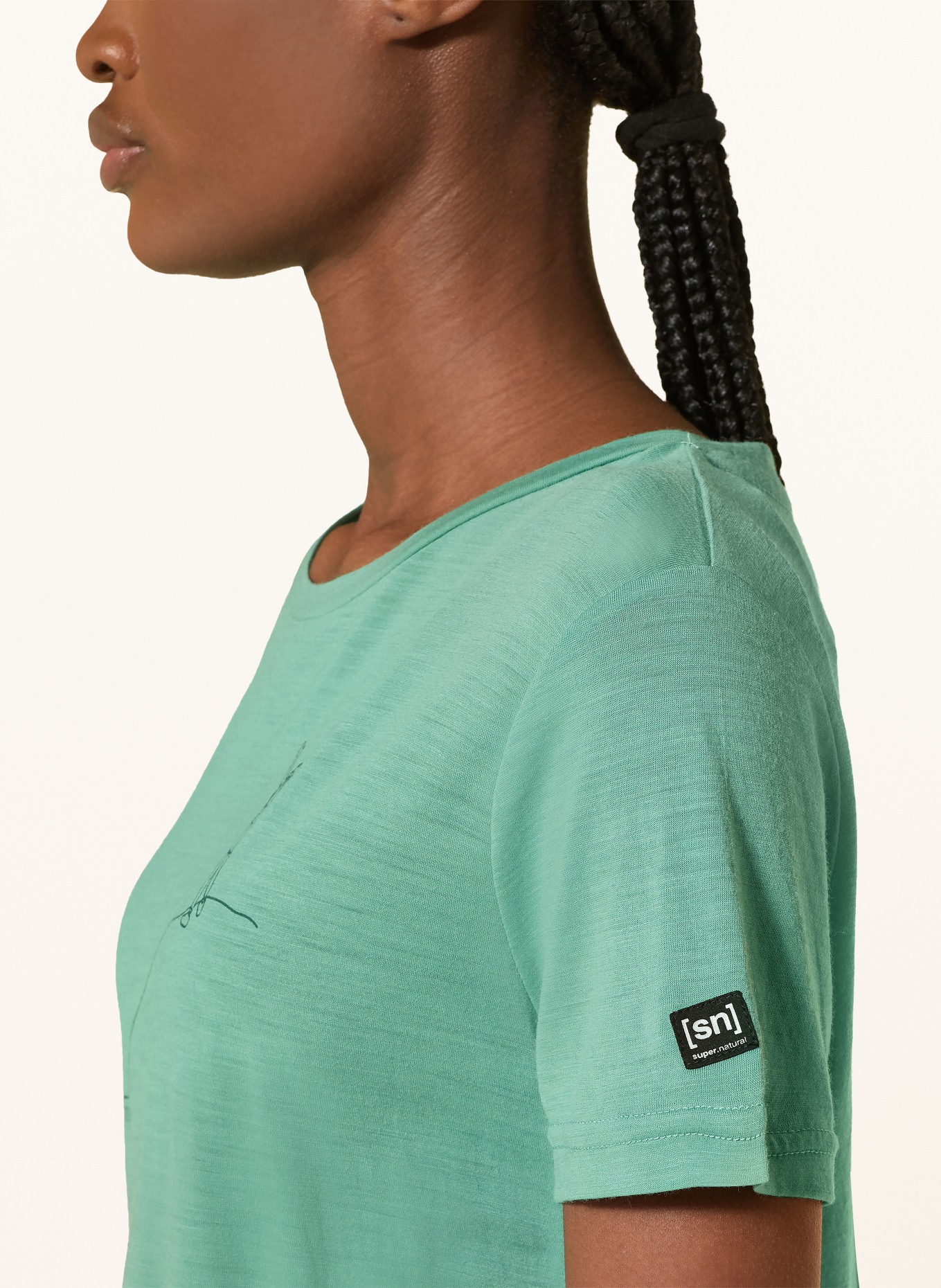super.natural Funktionsshirt BERGGLÜCK mit Merinowolle: MINT