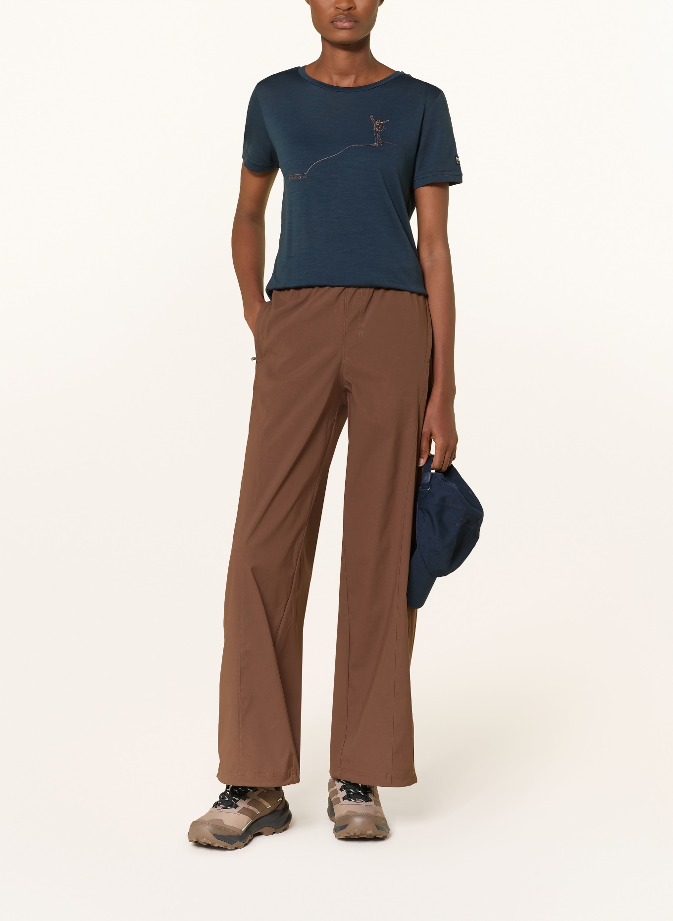 super.natural Funktionsshirt BERGGLÜCK mit Merinowolle: DUNKELBLAU