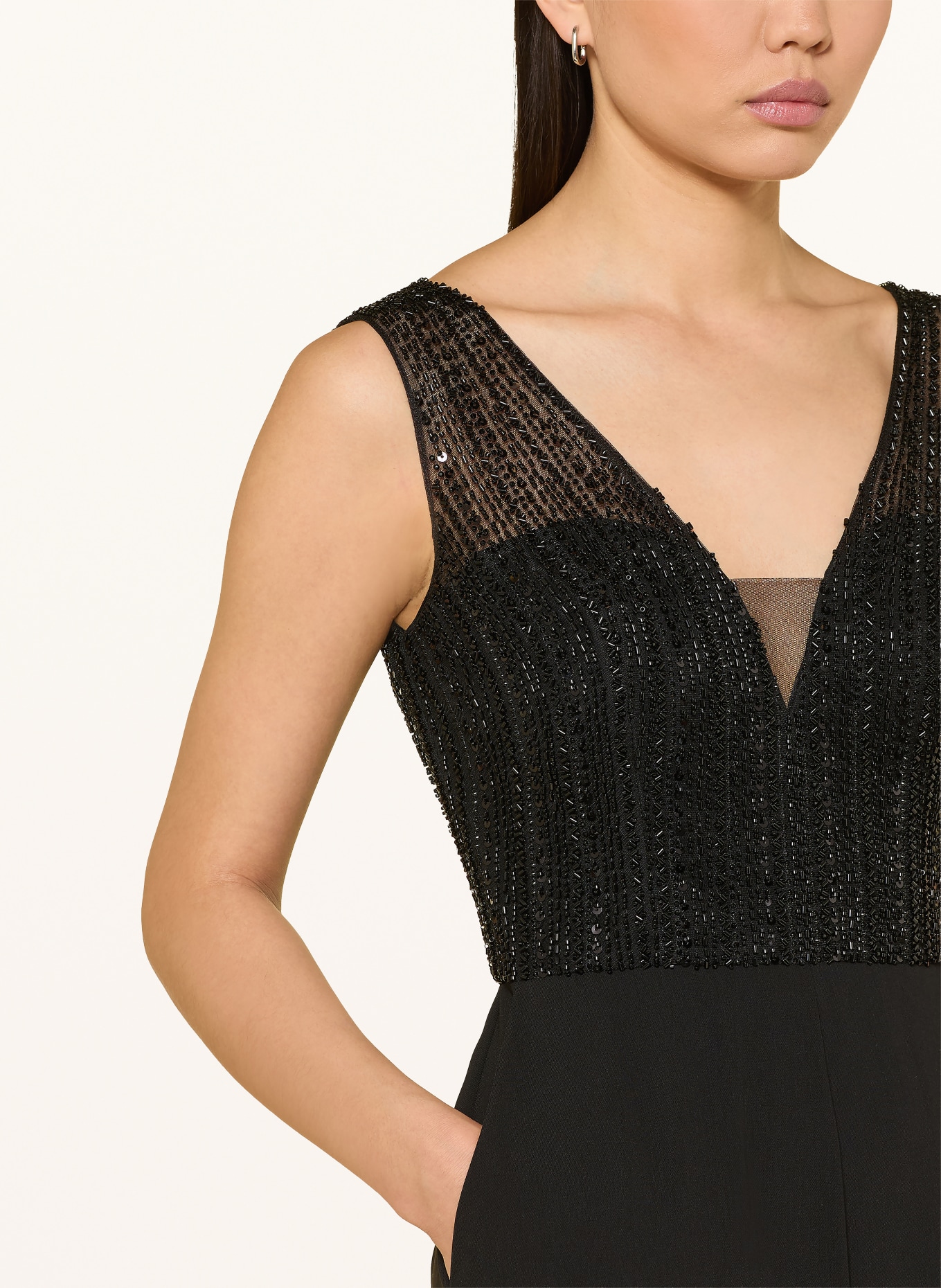 Hey Kyla Jumpsuit met pailletten: ZWART