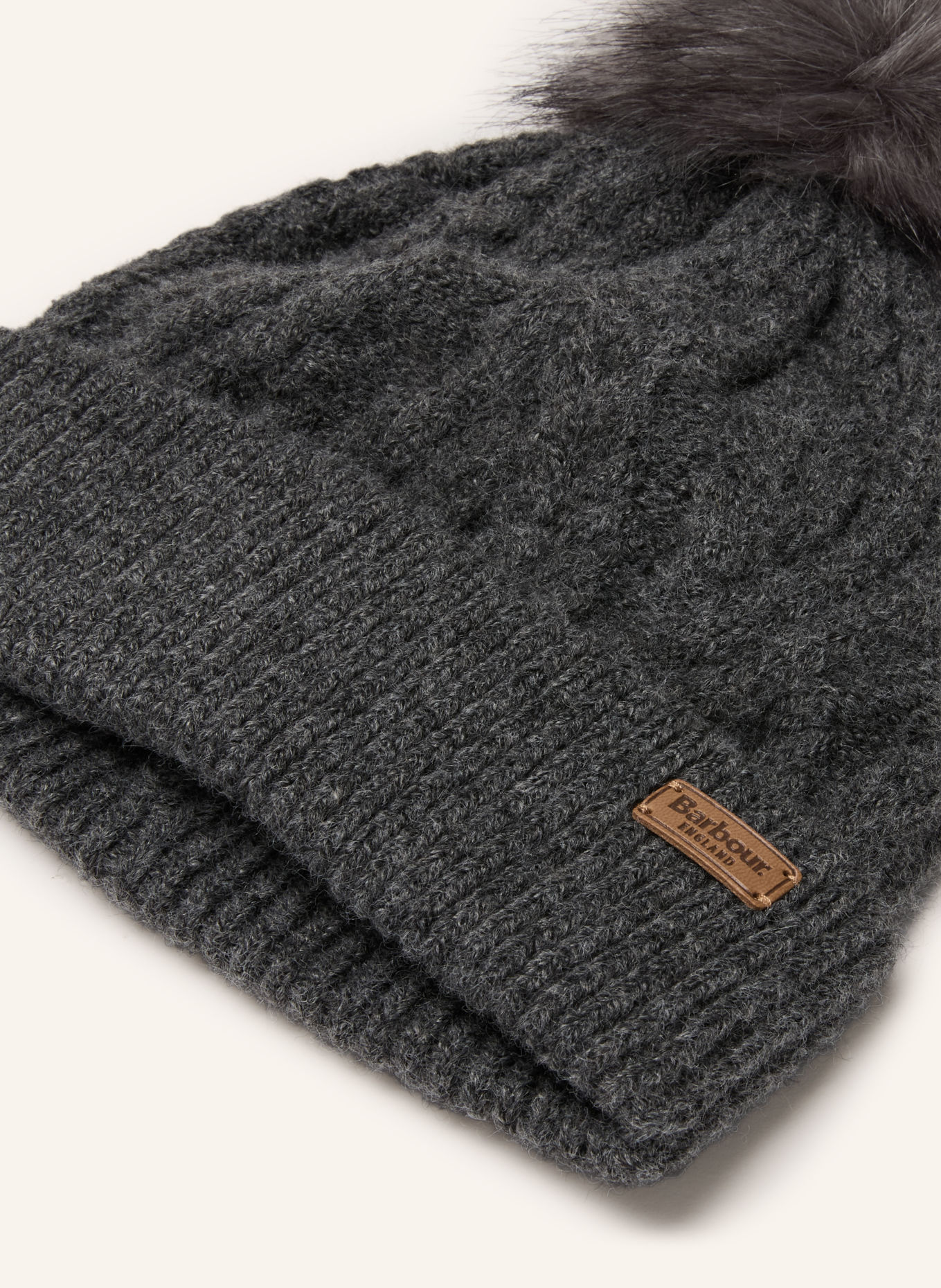 Barbour Muts ELSDON met kunstbont: DONKERGRIJS