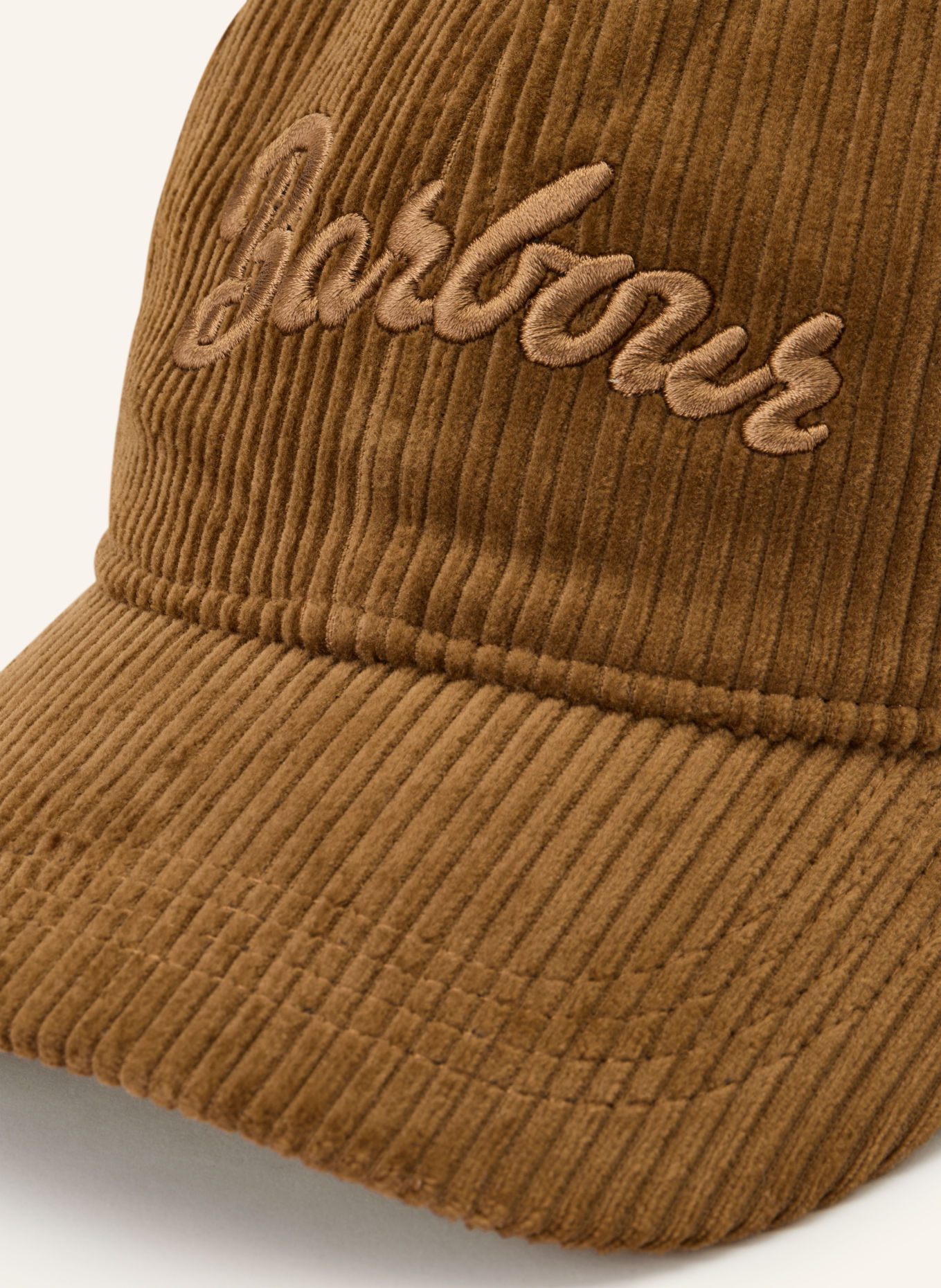 Barbour Casquette en velours côtelé IVYBRIDGE: COGNAC