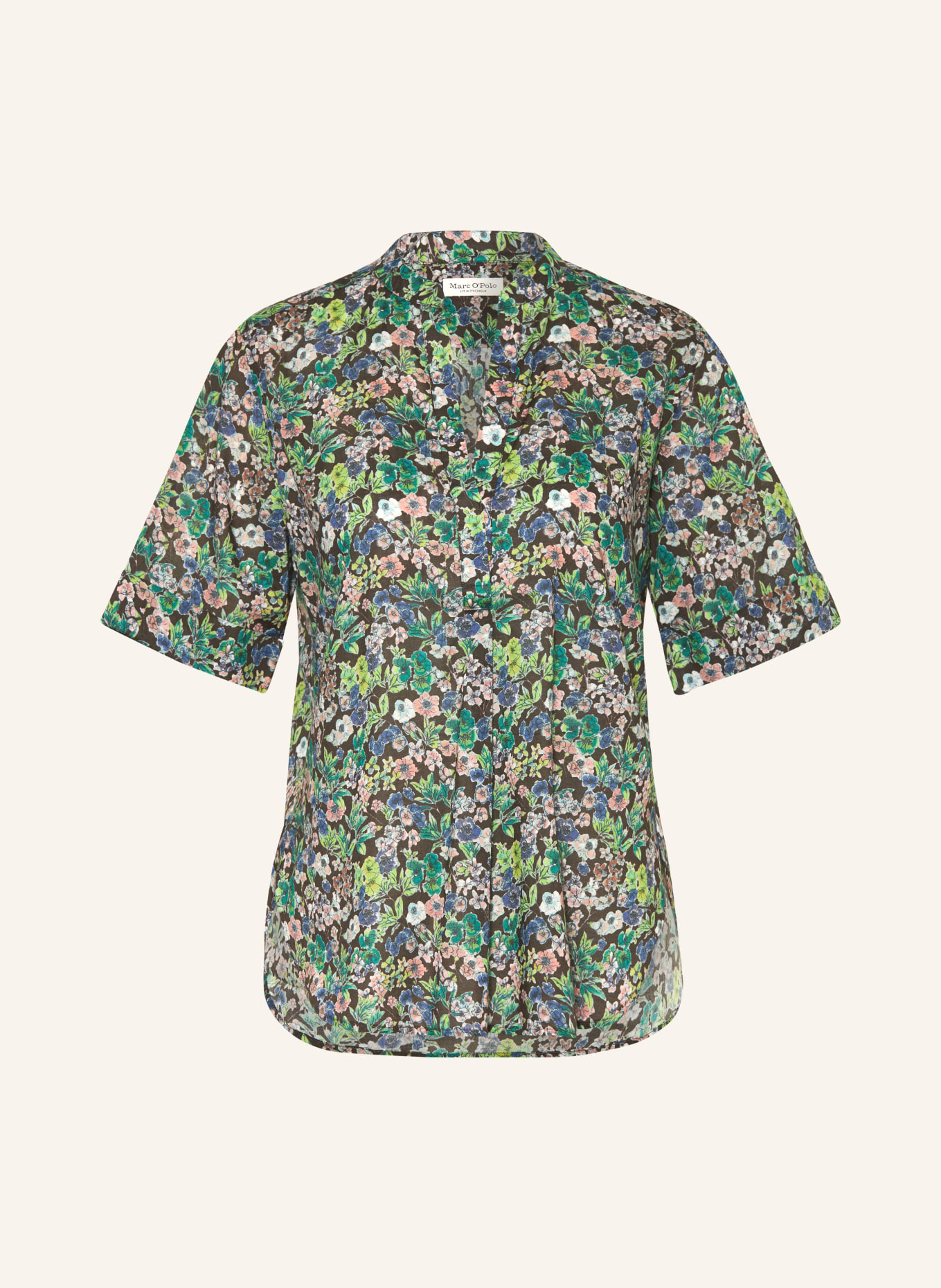 Marc O'Polo Blus: GRÖN / MÖRKBLÅ / SVART