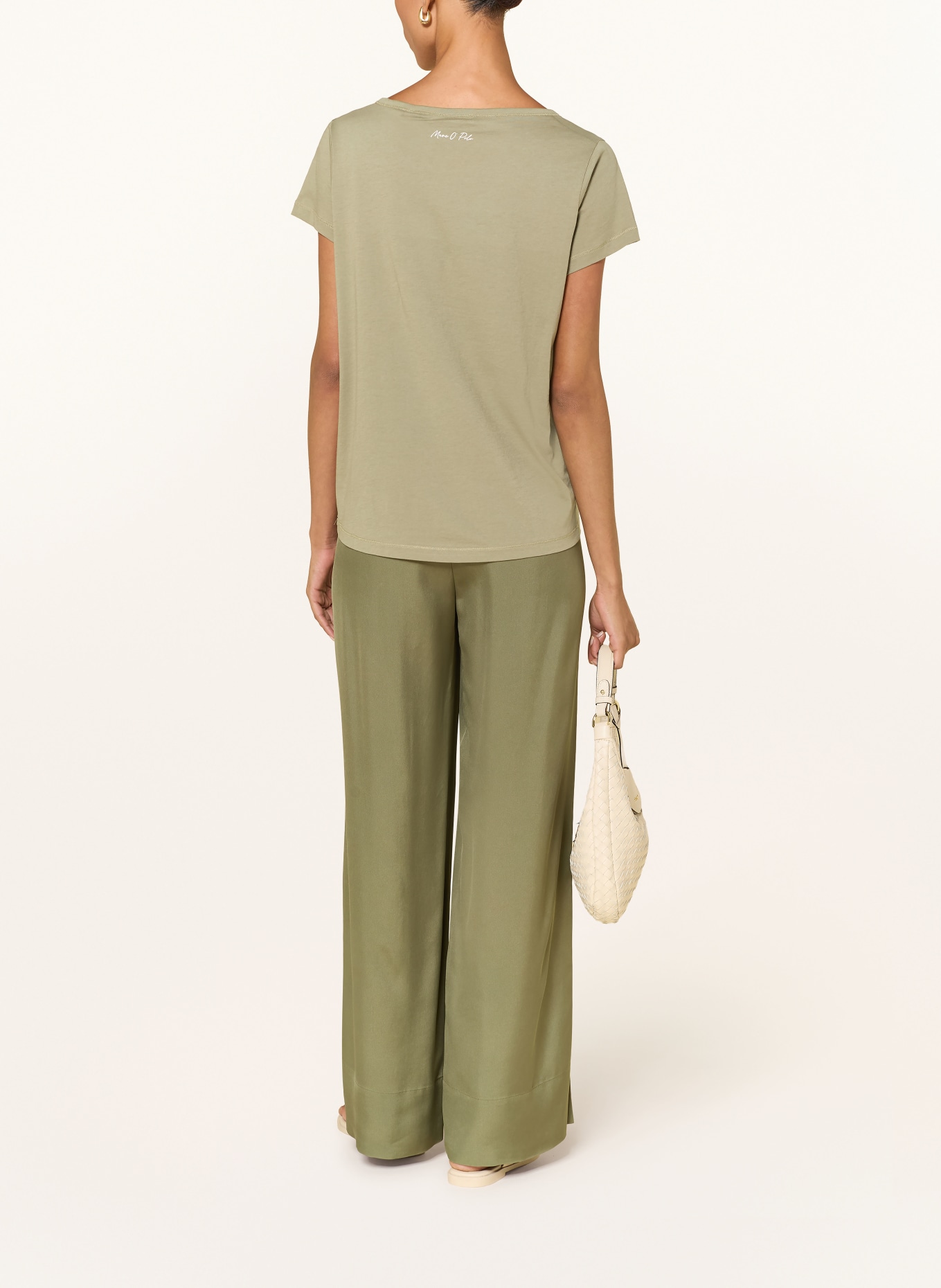 Marc O'Polo T-Shirt: OLIV / WEISS