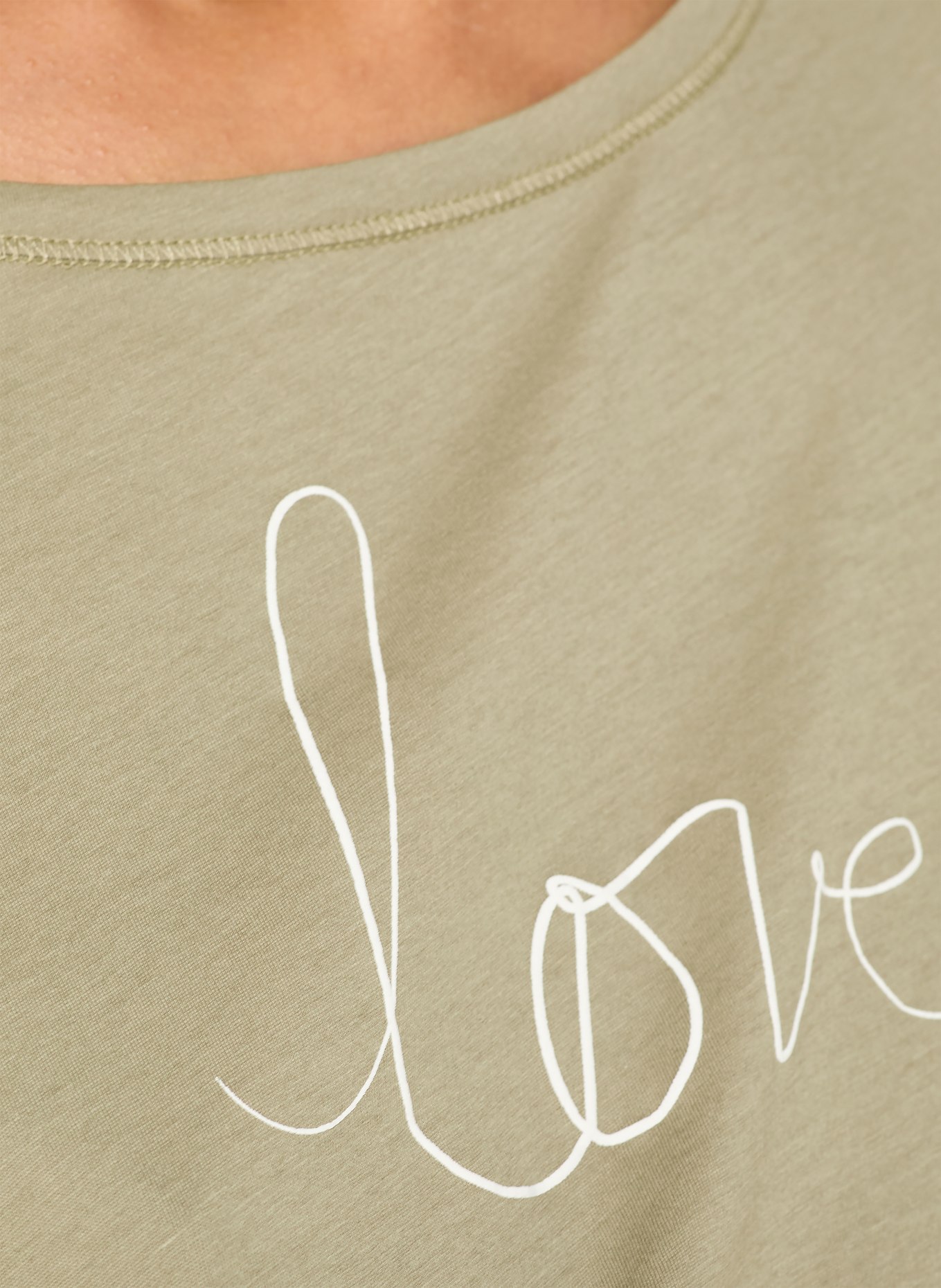 Marc O'Polo T-Shirt: OLIV / WEISS
