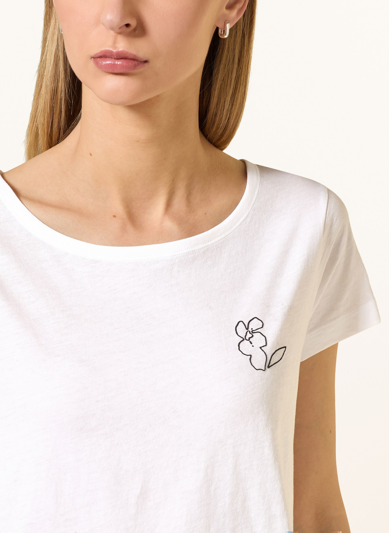 Marc O'Polo T-Shirt: WEISS / SCHWARZ
