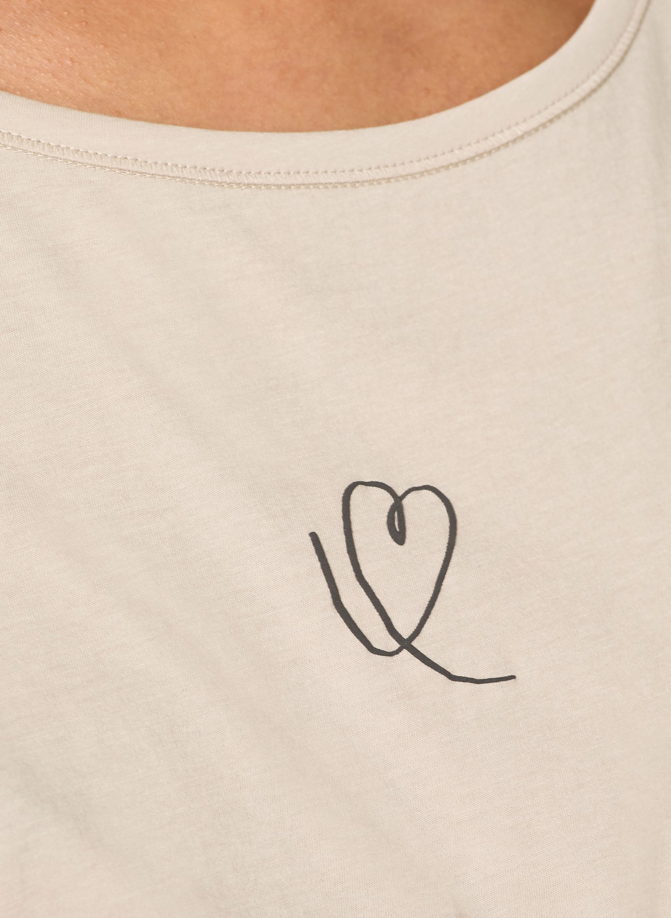 Marc O'Polo T-Shirt: BEIGE / DUNKELBRAUN