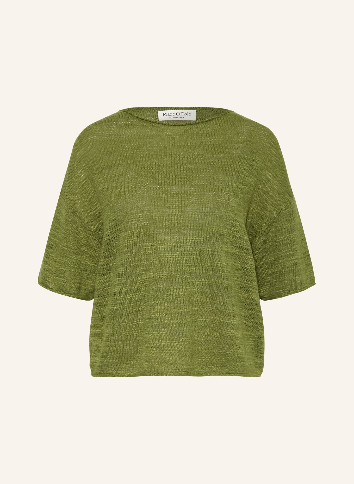 Marc O'Polo Pullover mit Leinen und 3/4-Arm: GRÜN
