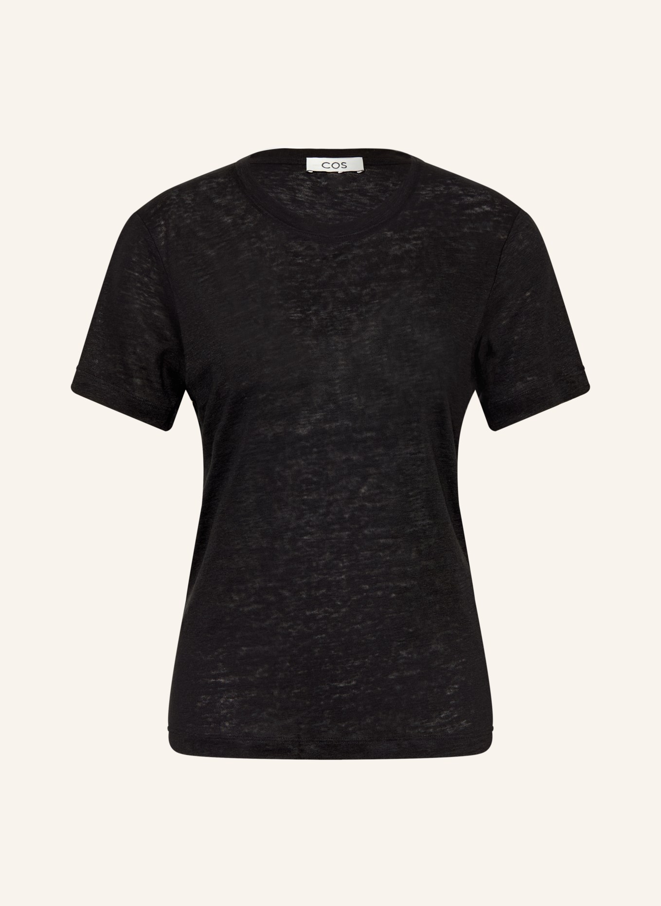 COS Linen T-shirt: BLACK