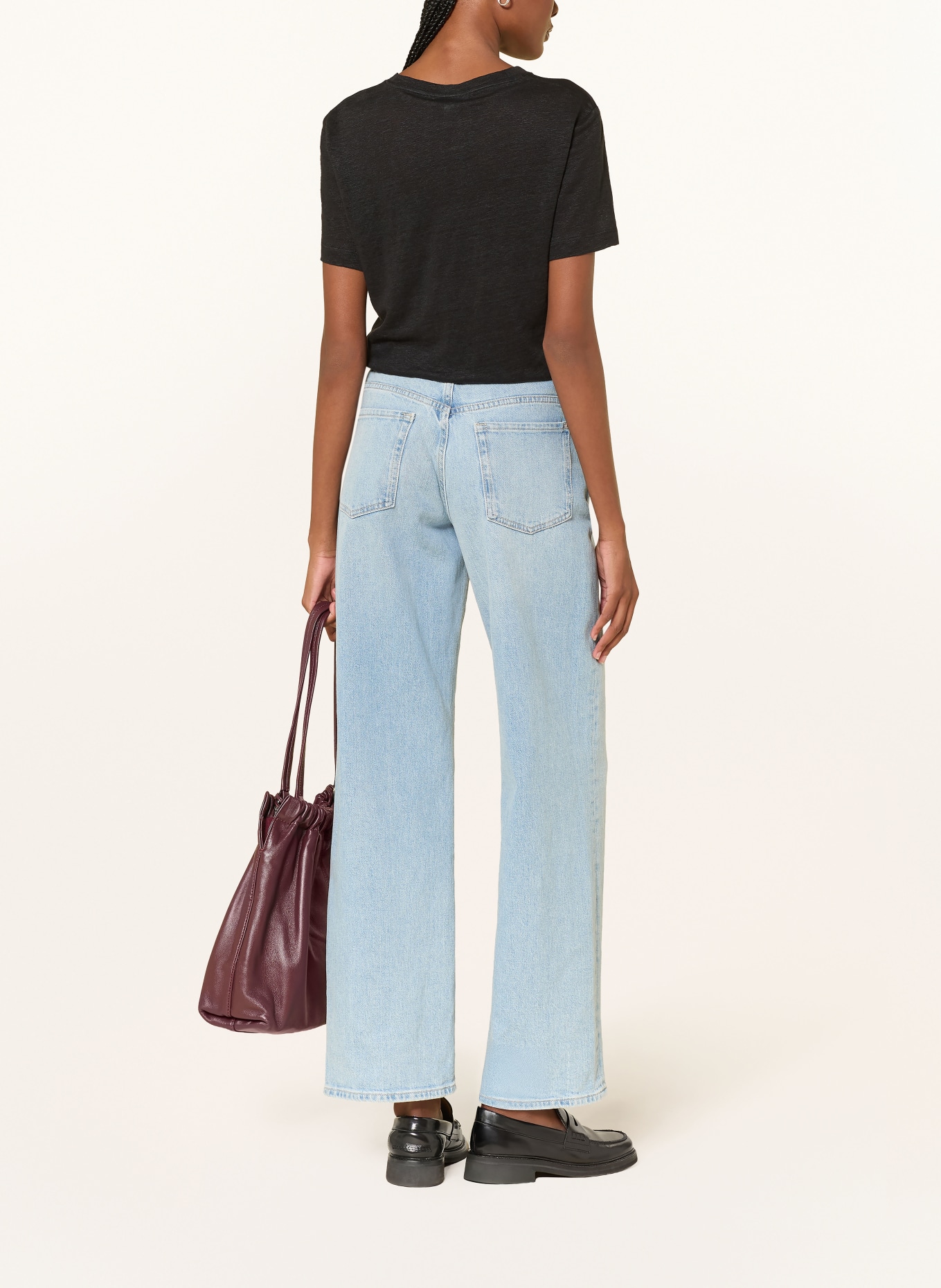 COS Linen T-shirt: BLACK