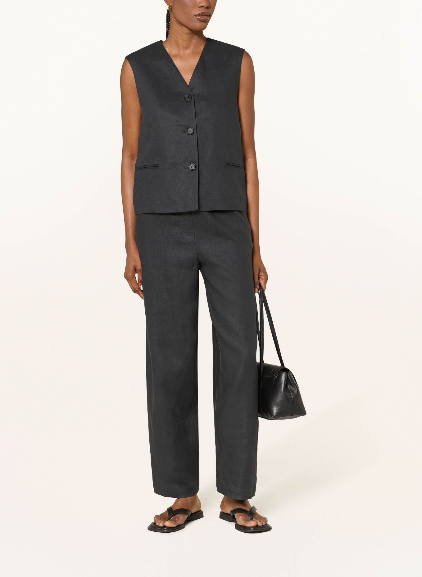 COS Marlenehose aus Leinen: SCHWARZ