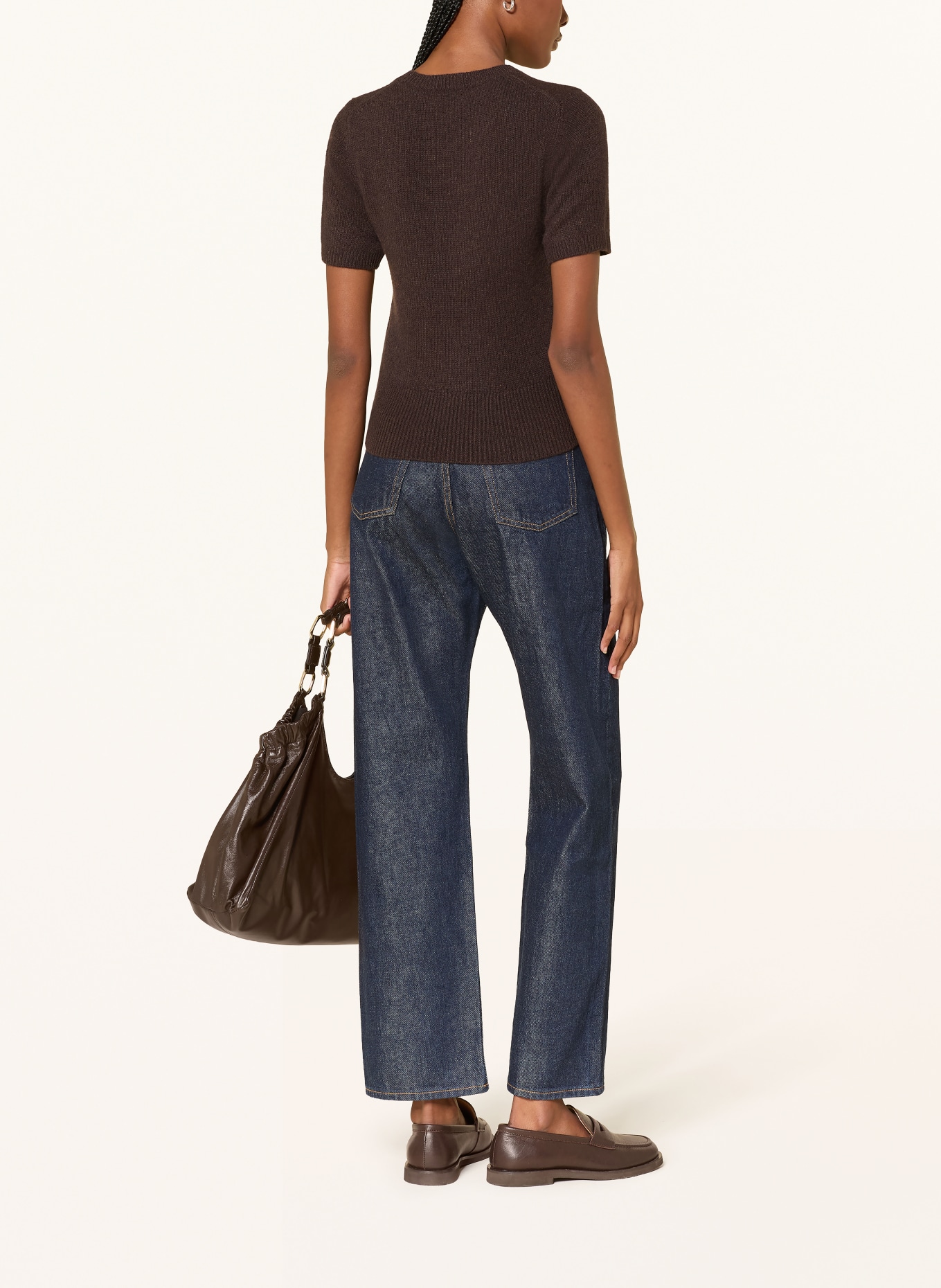 COS Pletené tričko z kašmíru: TMAVĚ HNĚDÁ