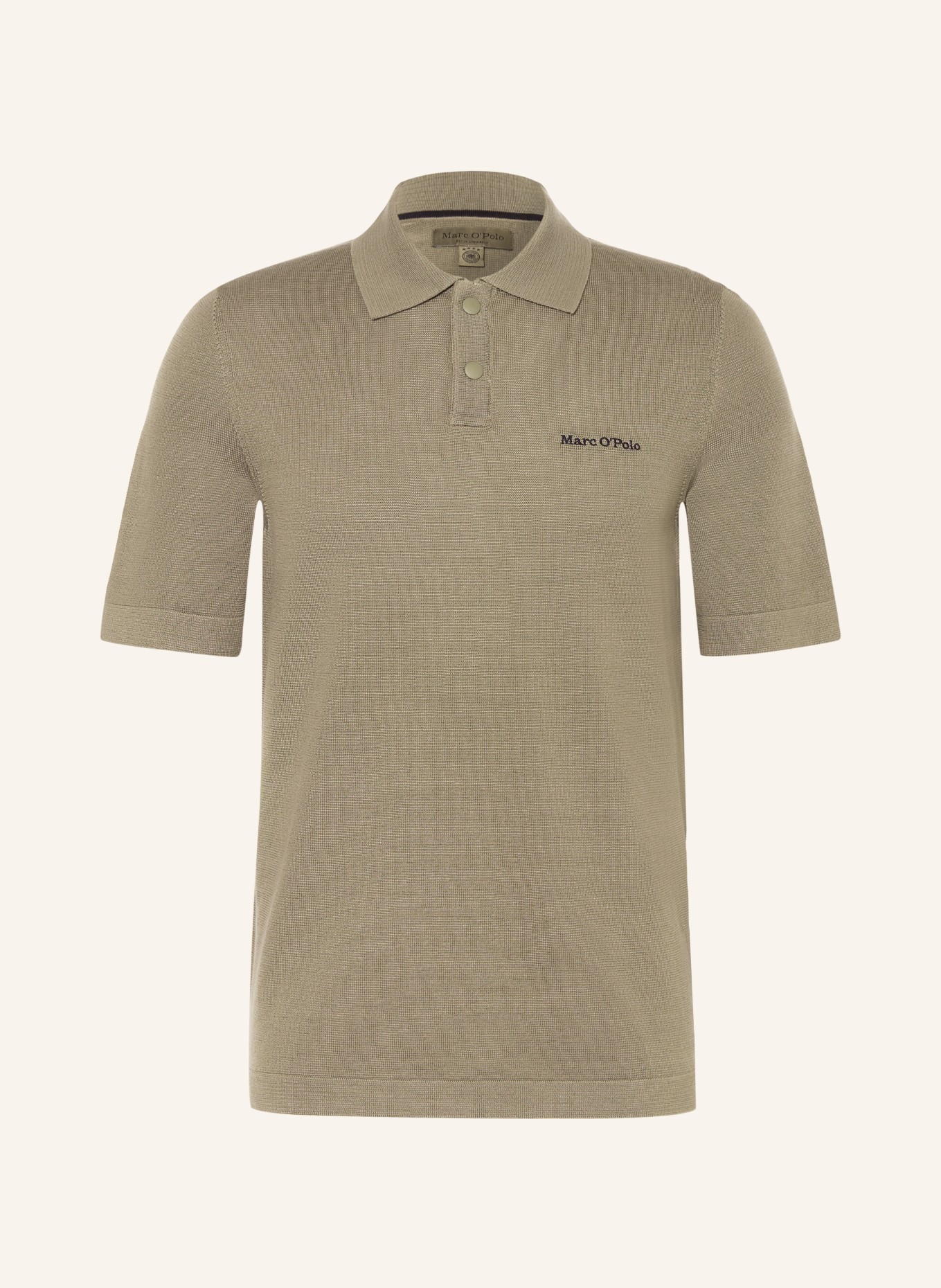 Marc O'Polo knitted polo shirt: TAUPE