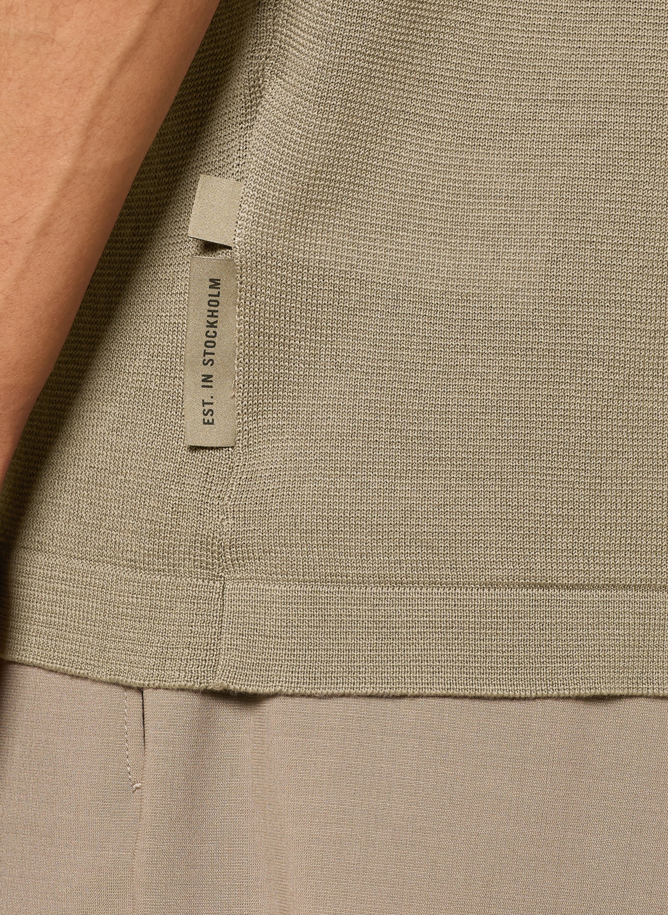 Marc O'Polo knitted polo shirt: TAUPE