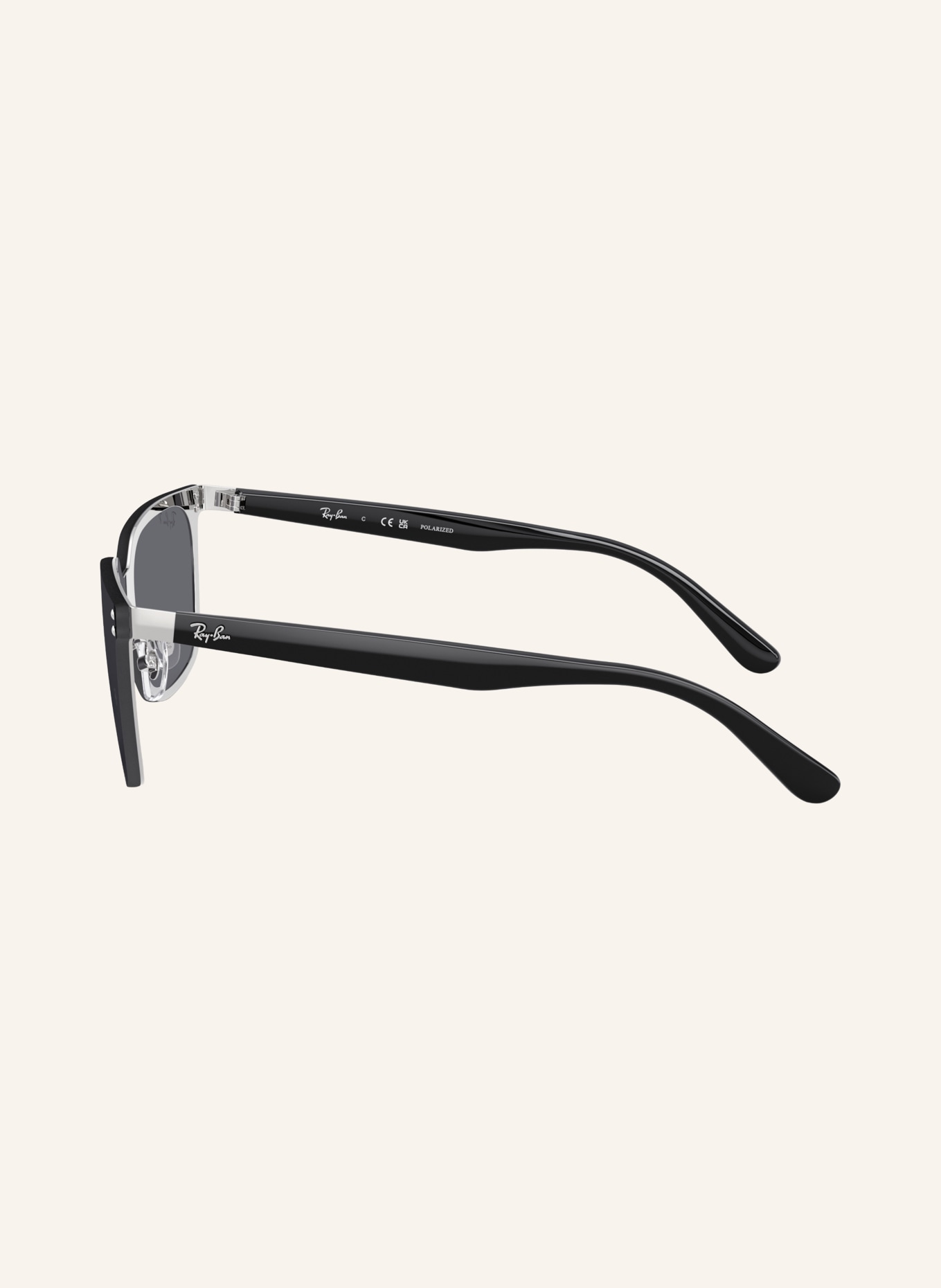 Ray-Ban Zonnebril RB3784D: ZILVER/GRIJS GEPOLARISEERD